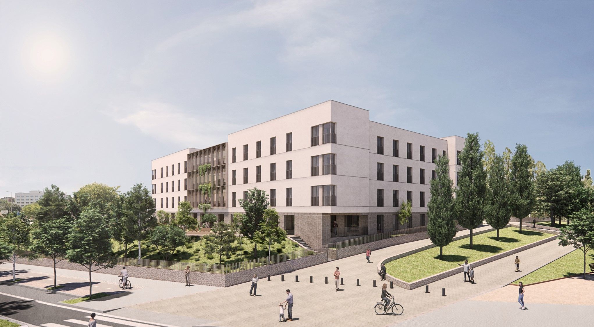 Imatge virtual de com serà la nova residència FOTO: Ajuntament de Sant Cugat