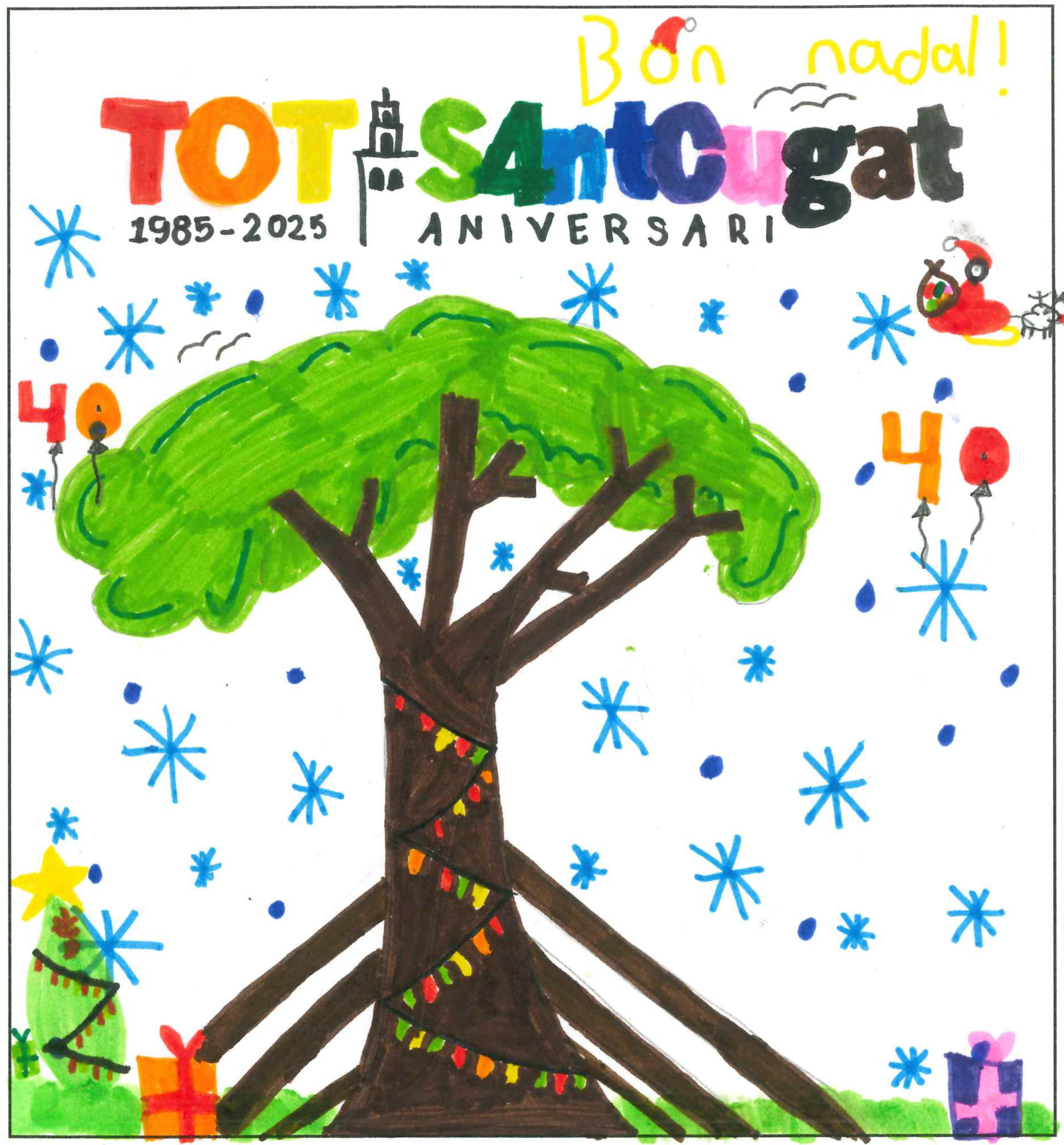 Postal de l’Escola Jaume Ferran i Clua del concurs del TOT Sant Cugat