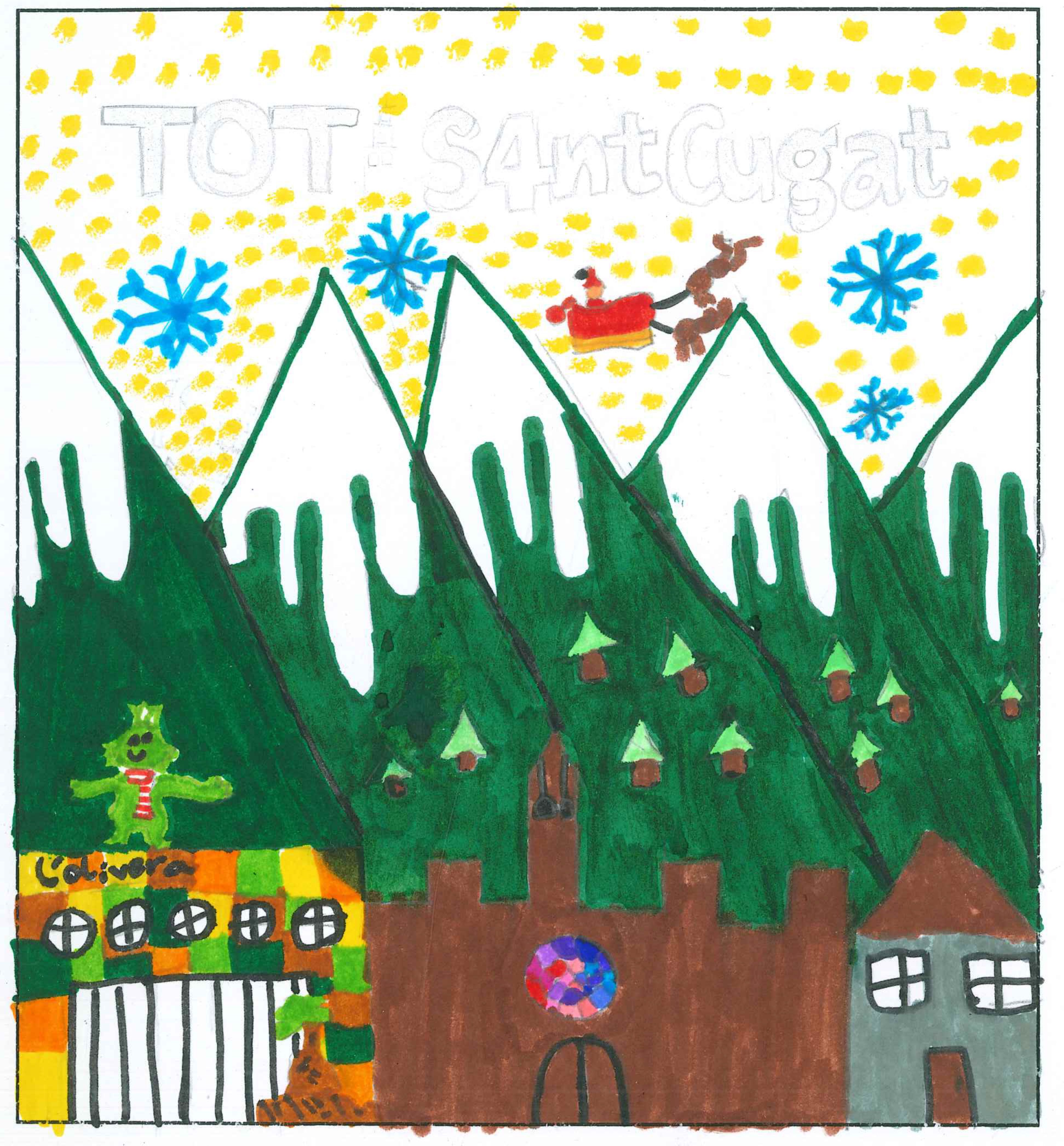 Postal de l’Escola l’Olivera del concurs del TOT Sant Cugat