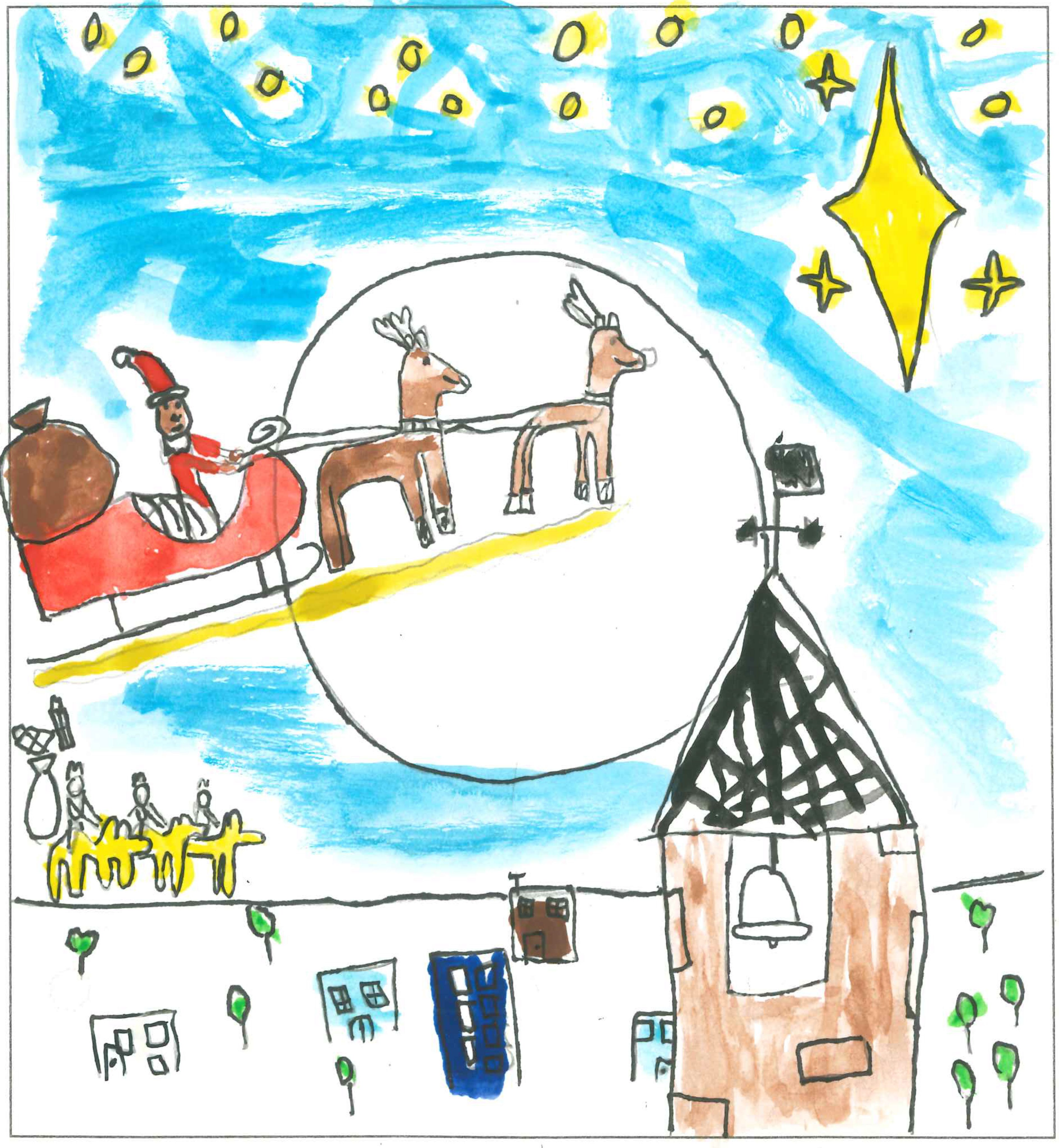 Postal de l'Escola Ciutat d'Alba del concurs del TOT Sant Cugat