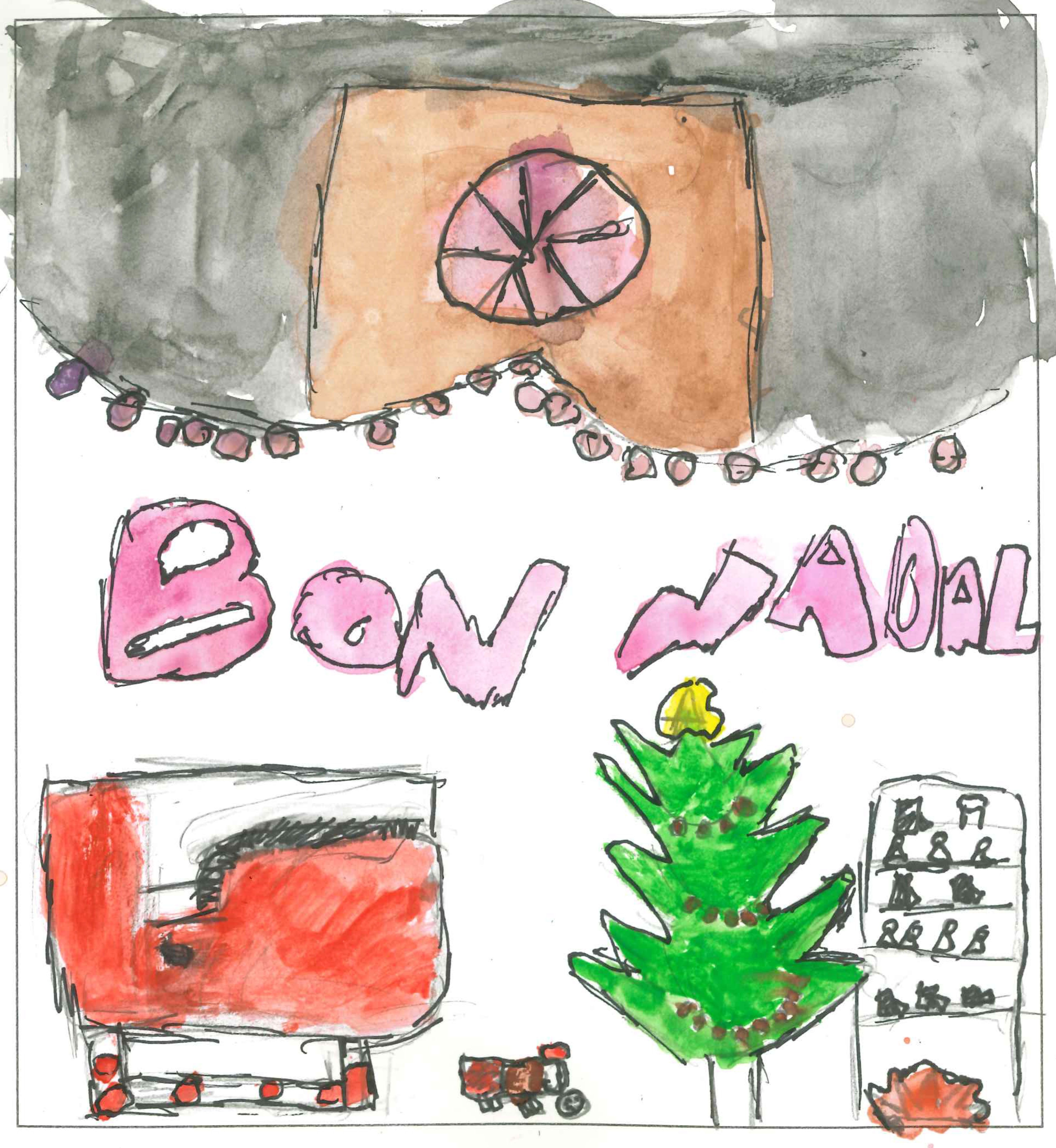 Postal de l'Escola Ciutat d'Alba del concurs del TOT Sant Cugat