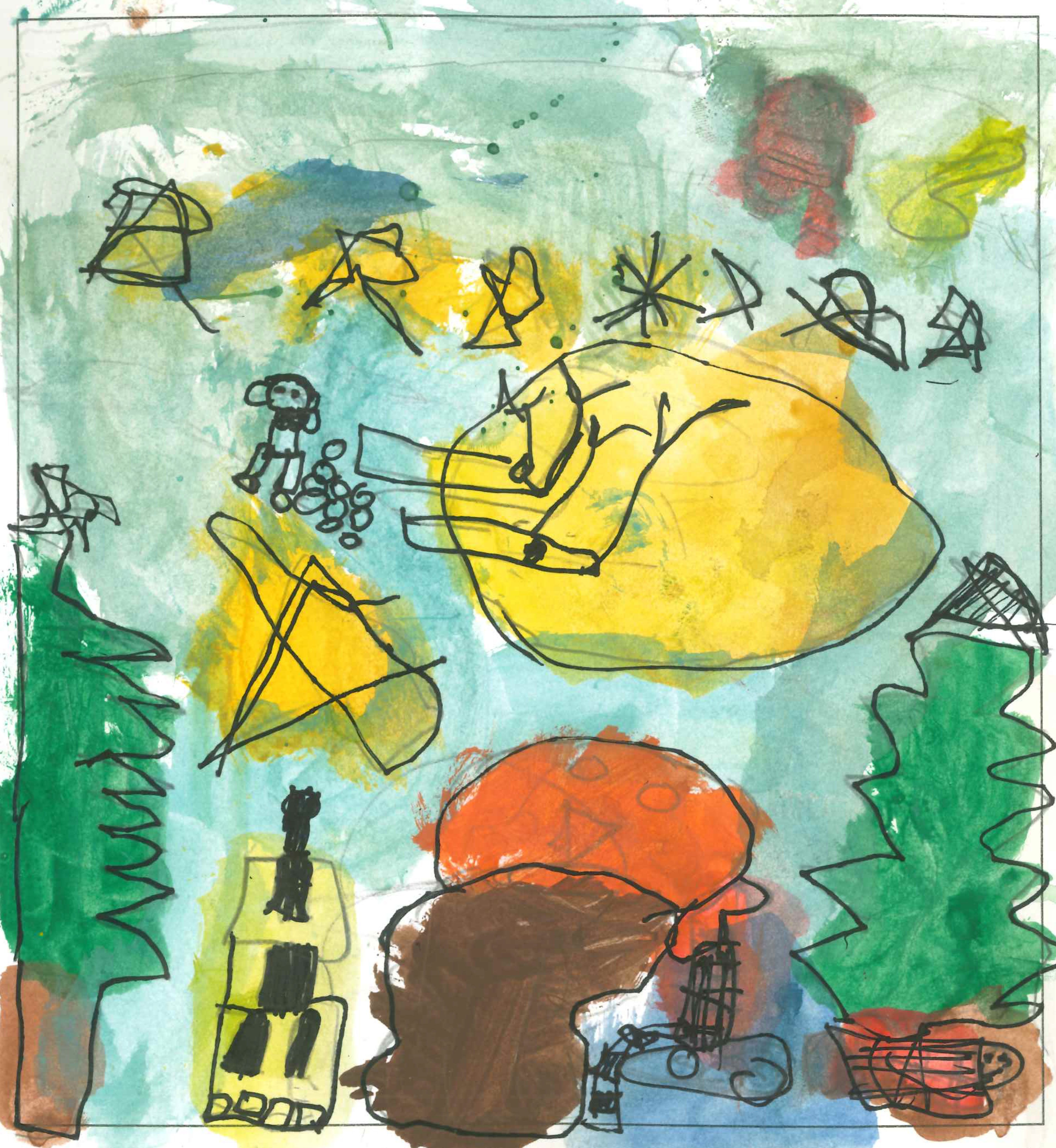 Postal de l'Escola Ciutat d'Alba del concurs del TOT Sant Cugat