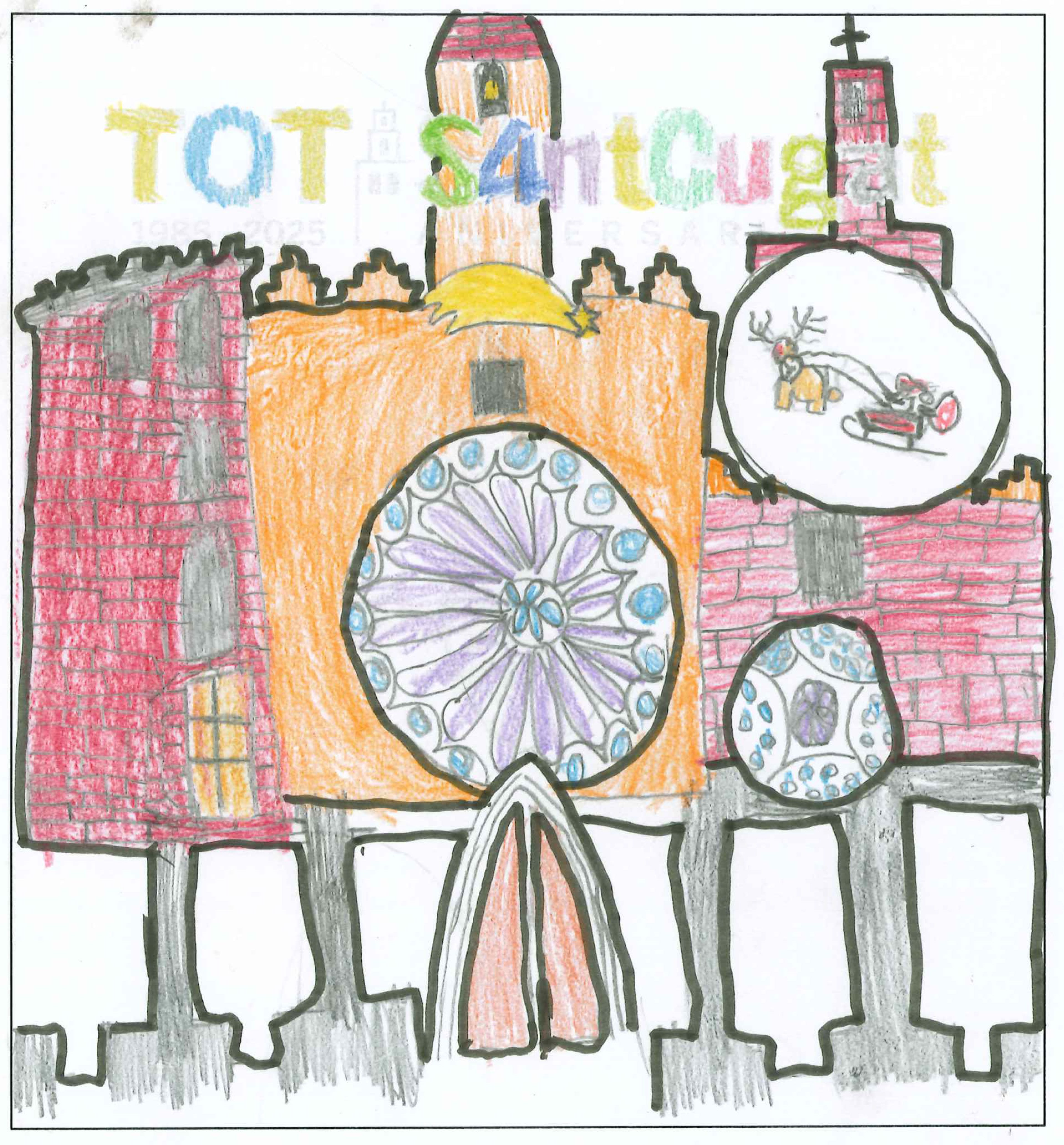 Postal de l’Escola La Farga del concurs del TOT Sant Cugat