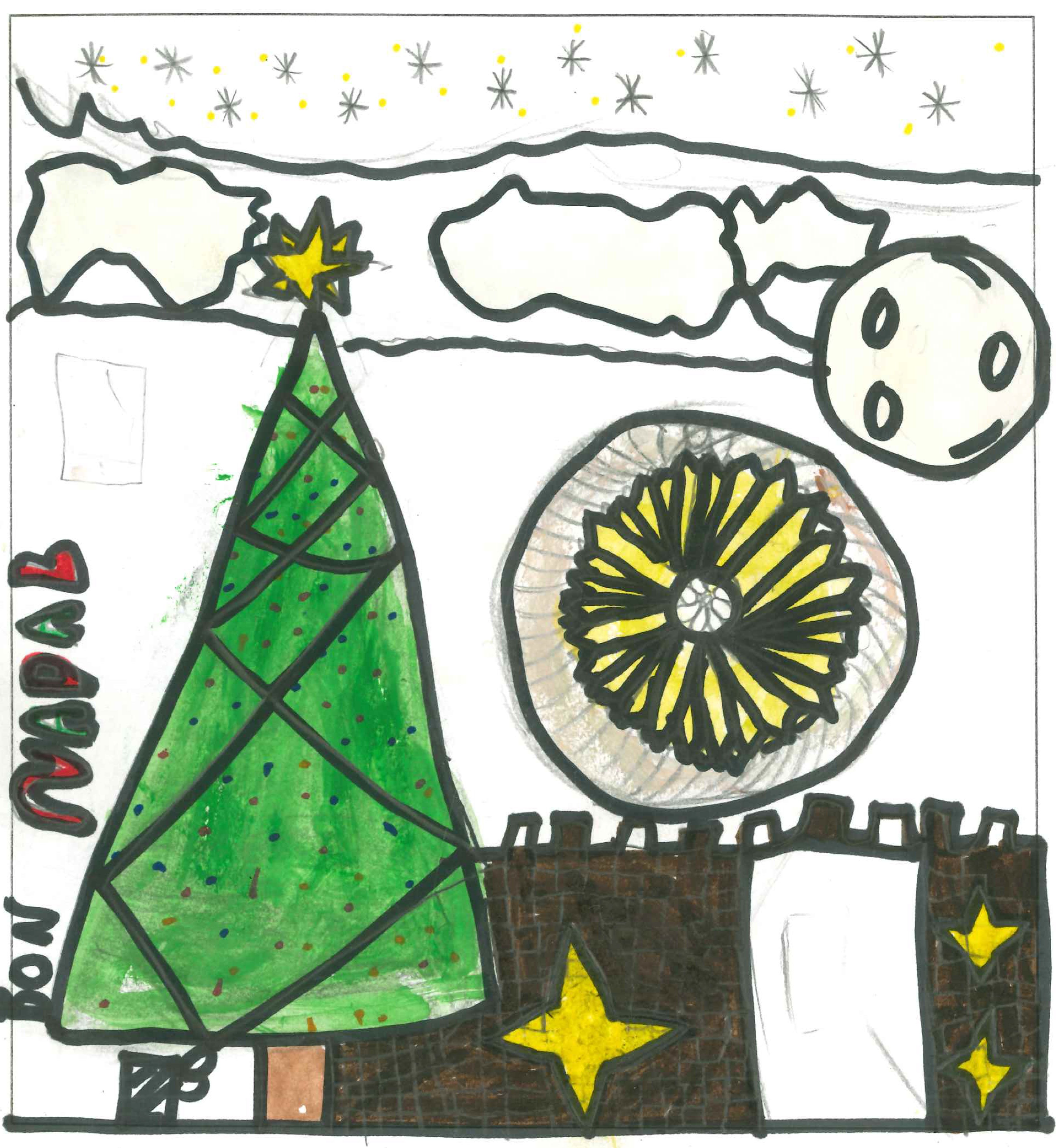 Postal de l'Escola Ciutat d'Alba del concurs del TOT Sant Cugat