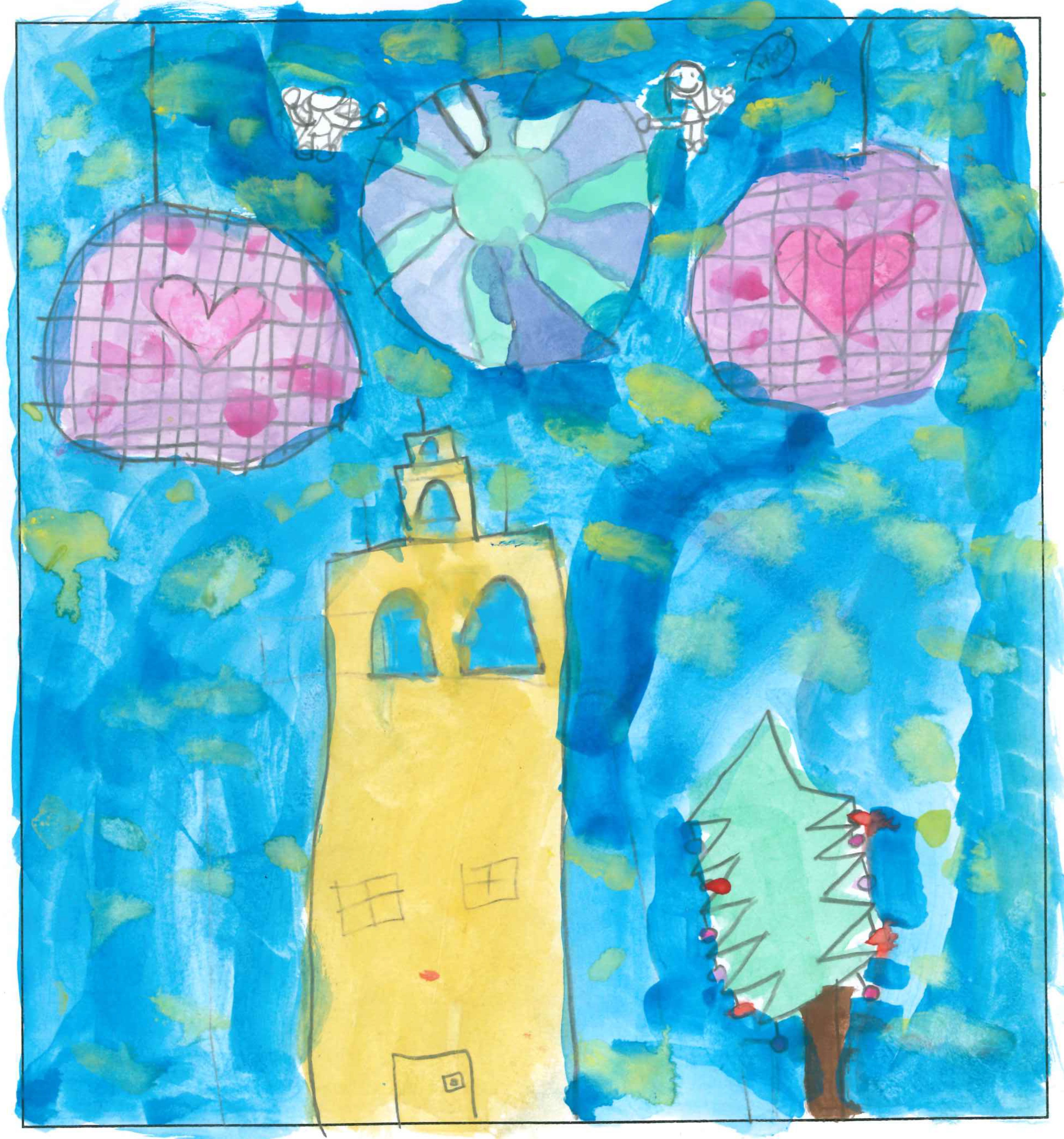 Postal de l’Escola La Vall del concurs del TOT Sant Cugat