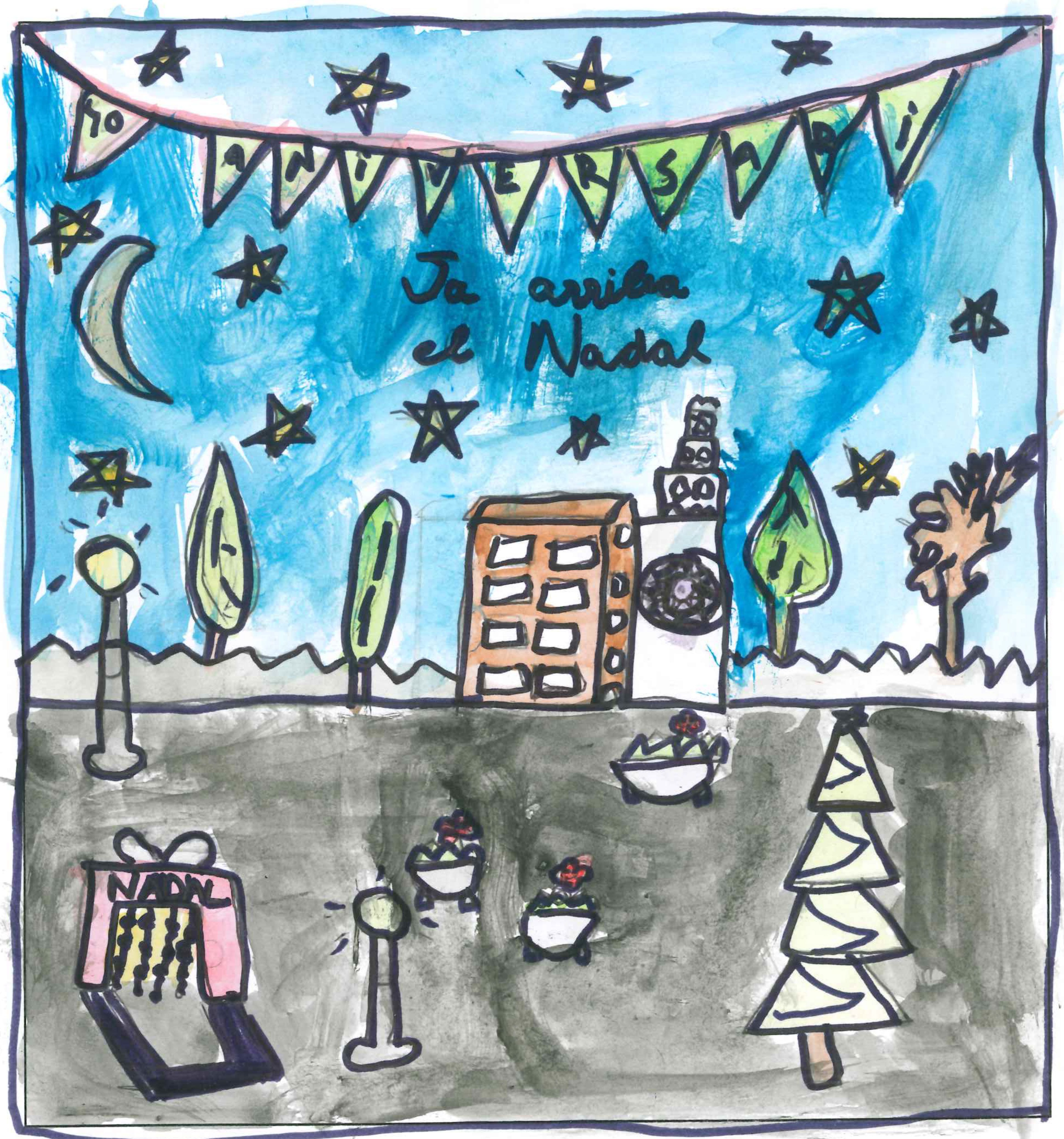 Postal de l’Escola La Vall del concurs del TOT Sant Cugat