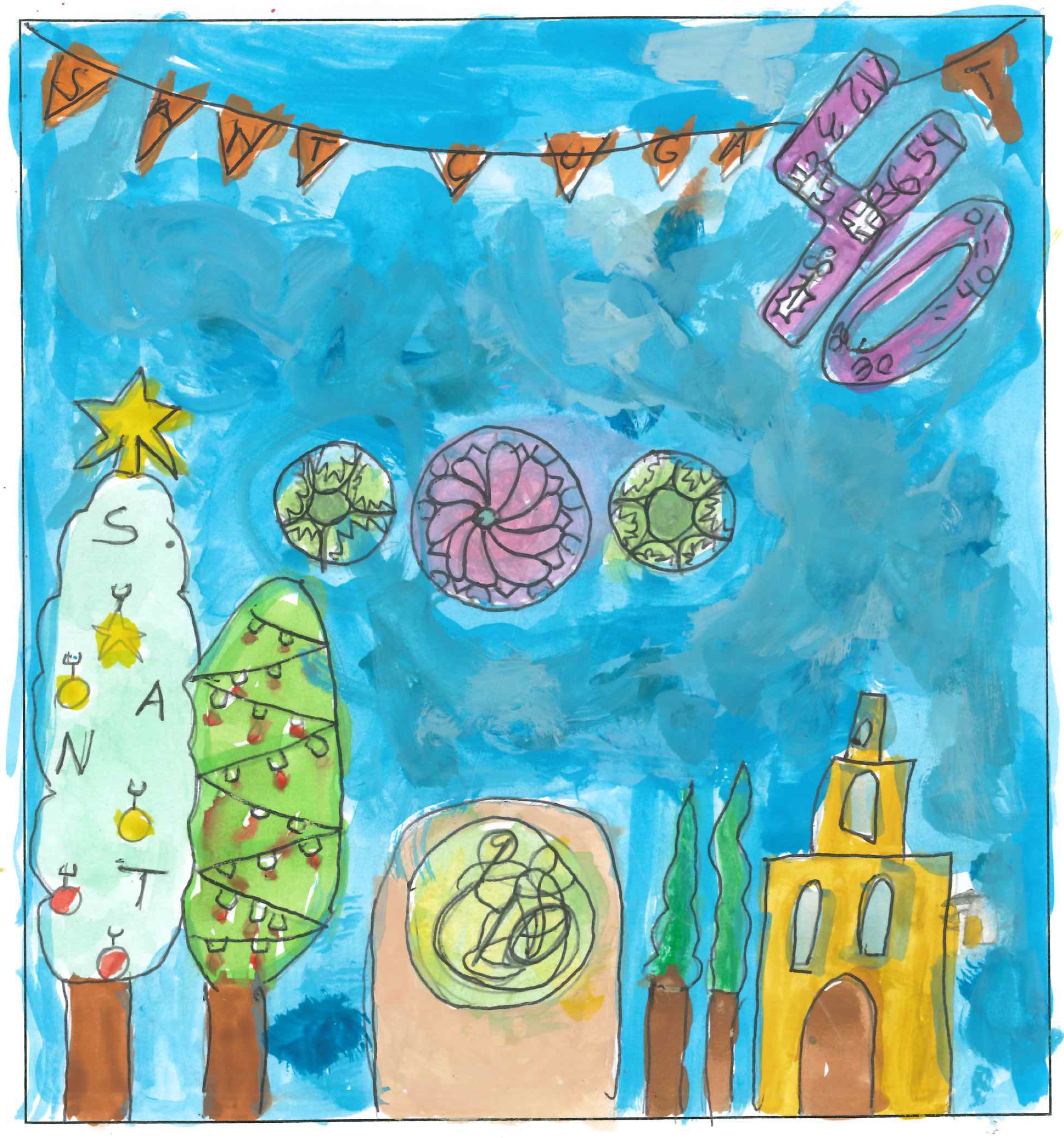 Postal de l’Escola La Vall del concurs del TOT Sant Cugat