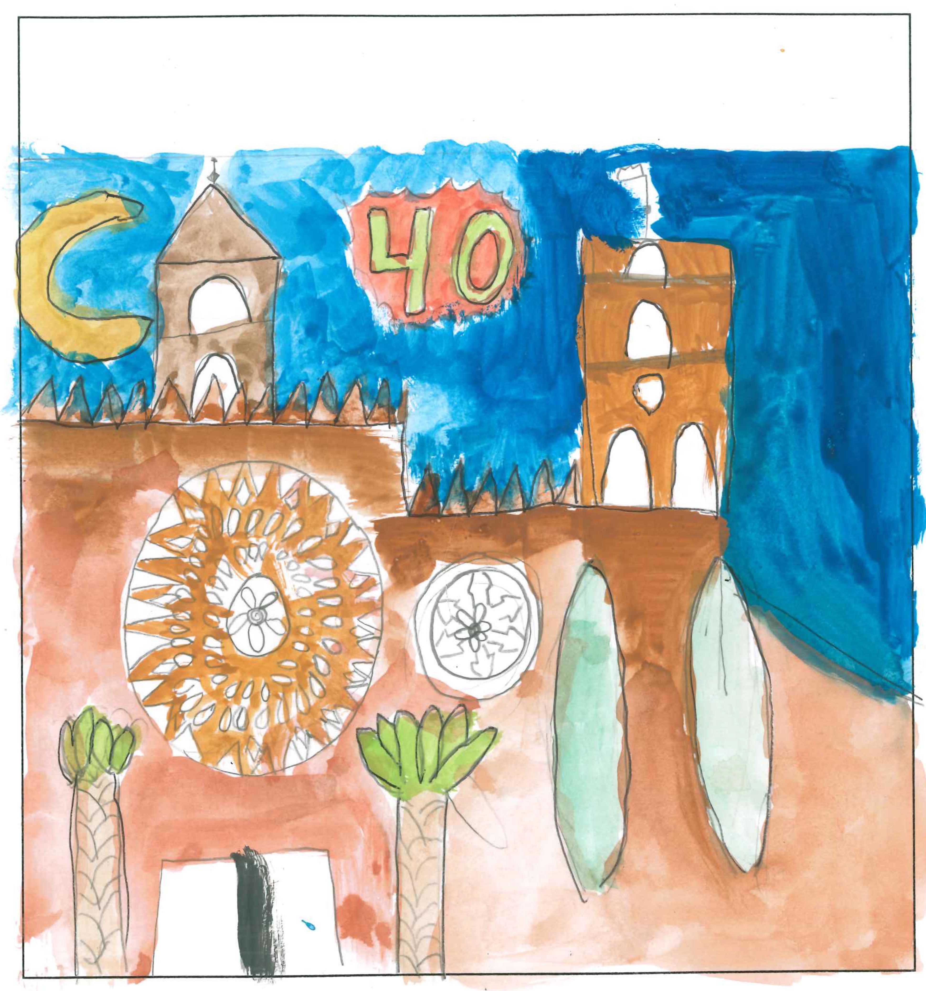 Postal de l’Escola La Vall del concurs del TOT Sant Cugat