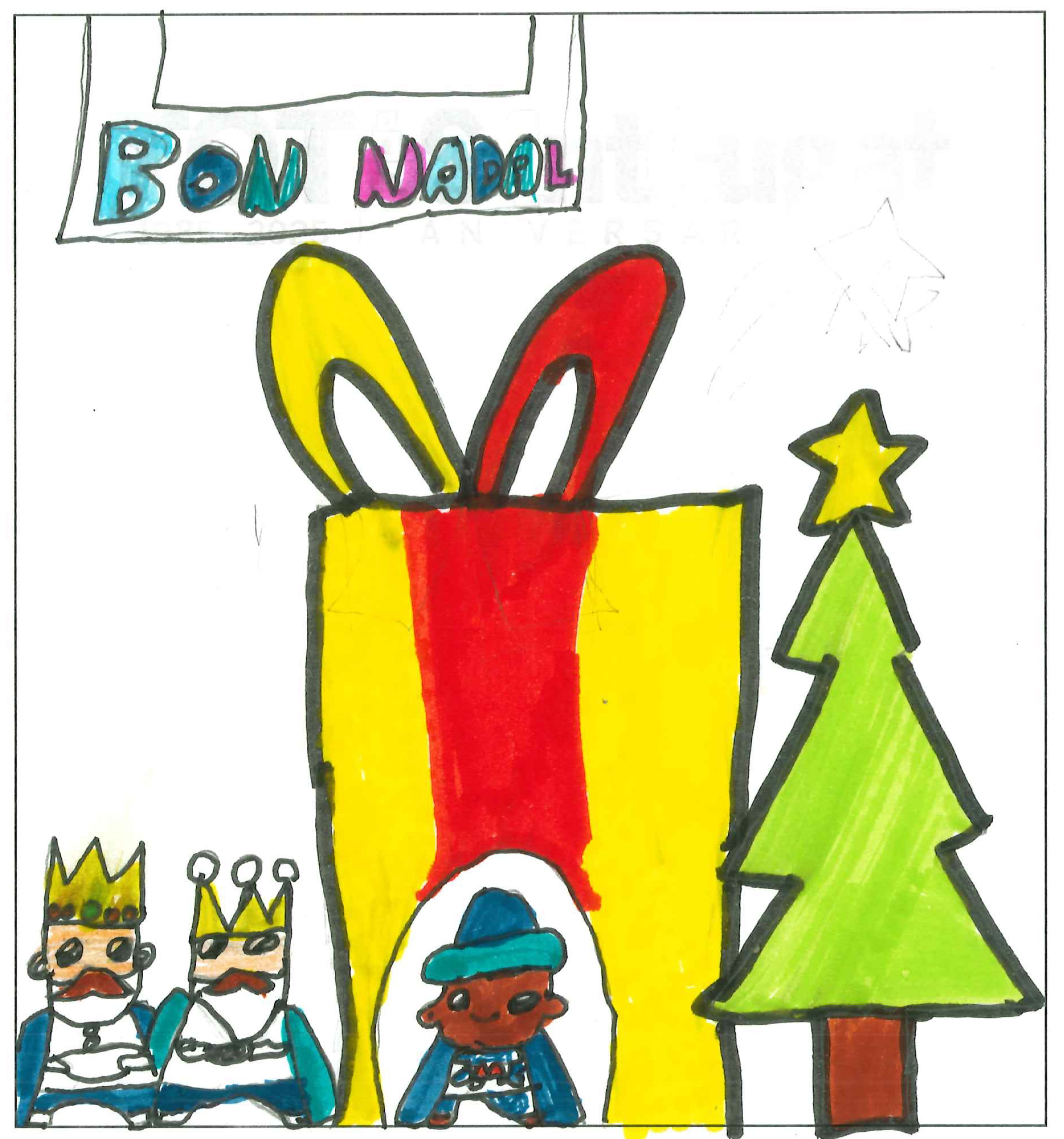 Postal de l’Escola Pi d'en Xandri del concurs del TOT Sant Cugat