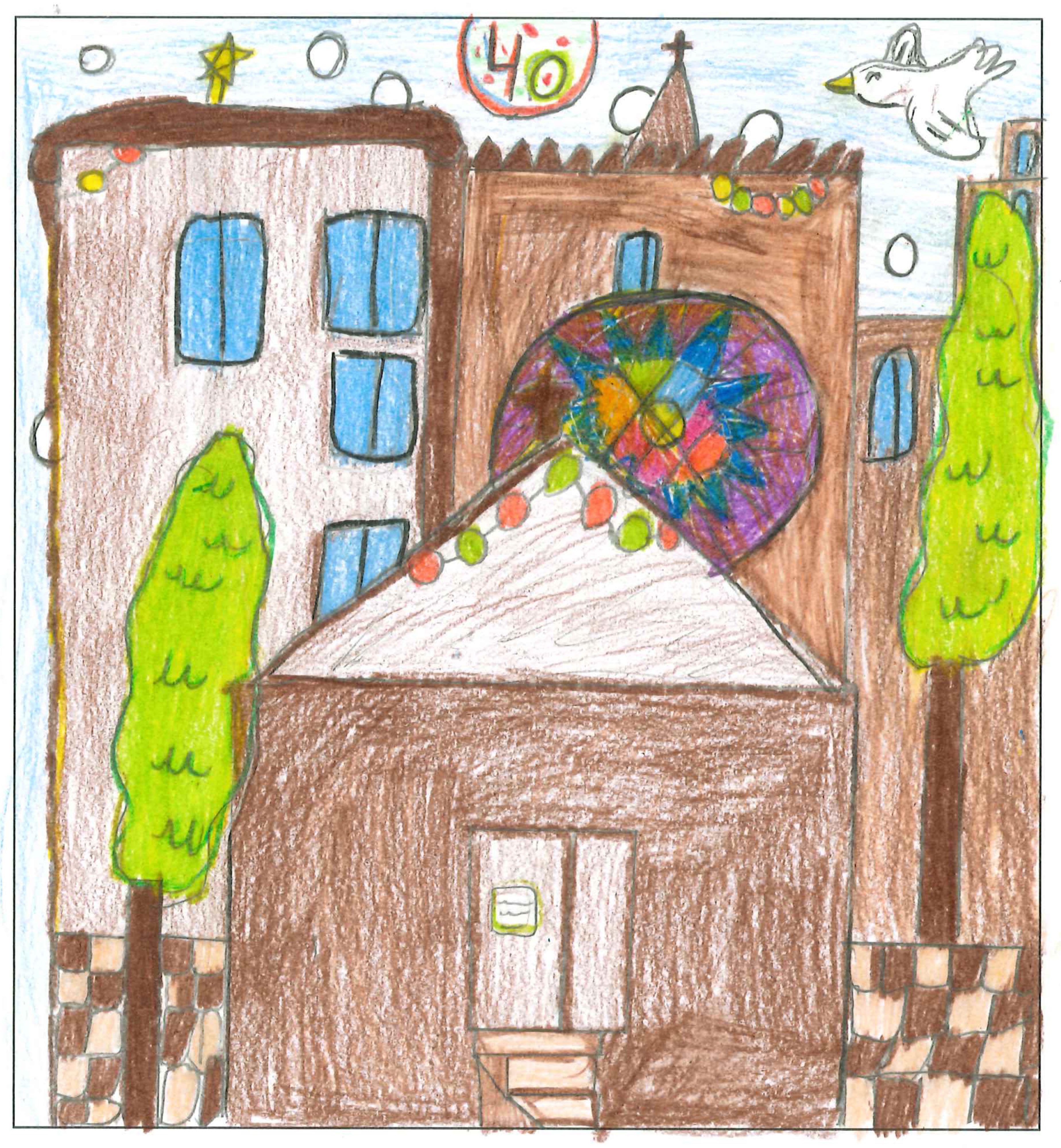 Postal del Col·legi El Pinar del concurs del TOT Sant Cugat