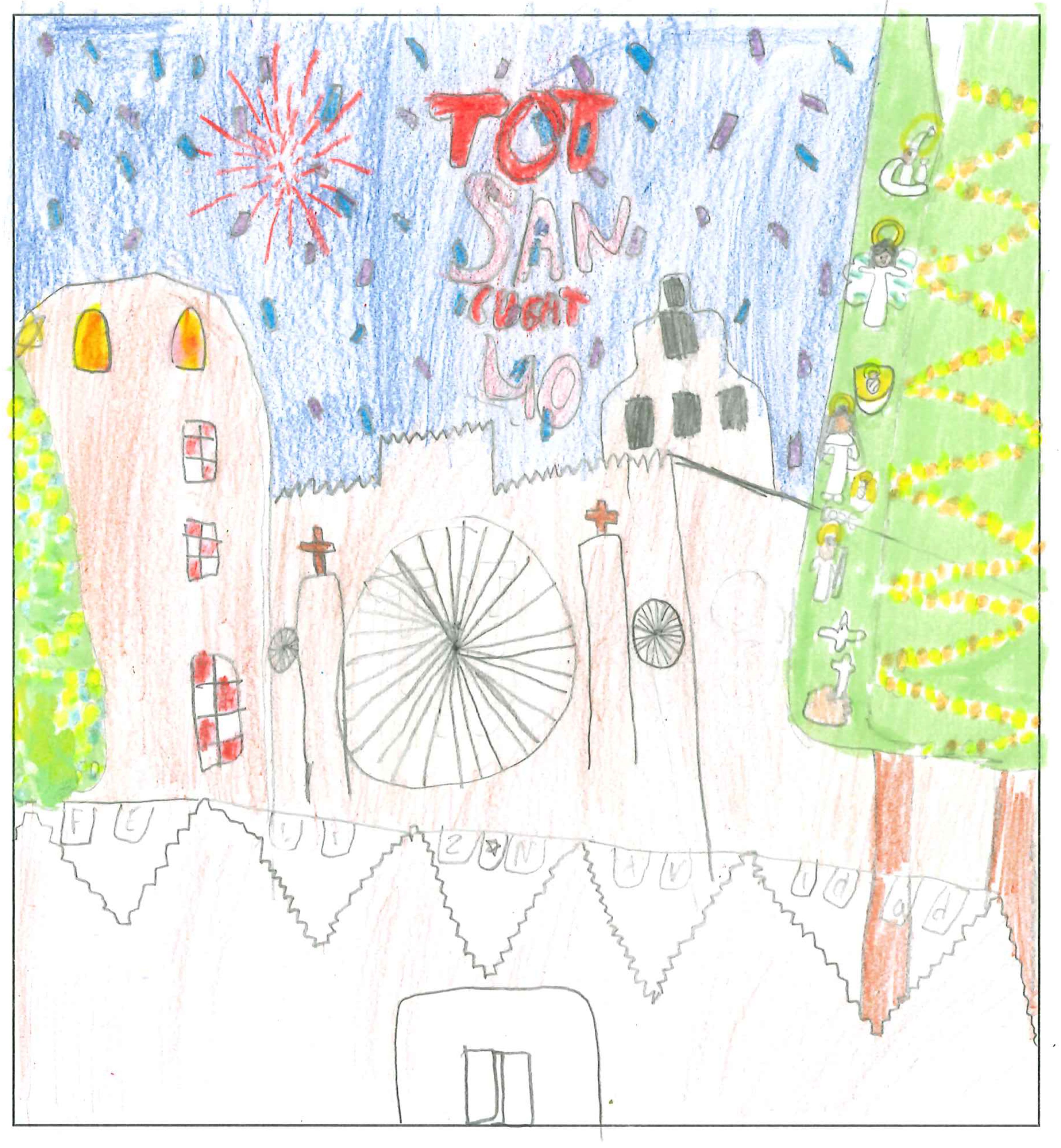 Postal del Col·legi El Pinar del concurs del TOT Sant Cugat