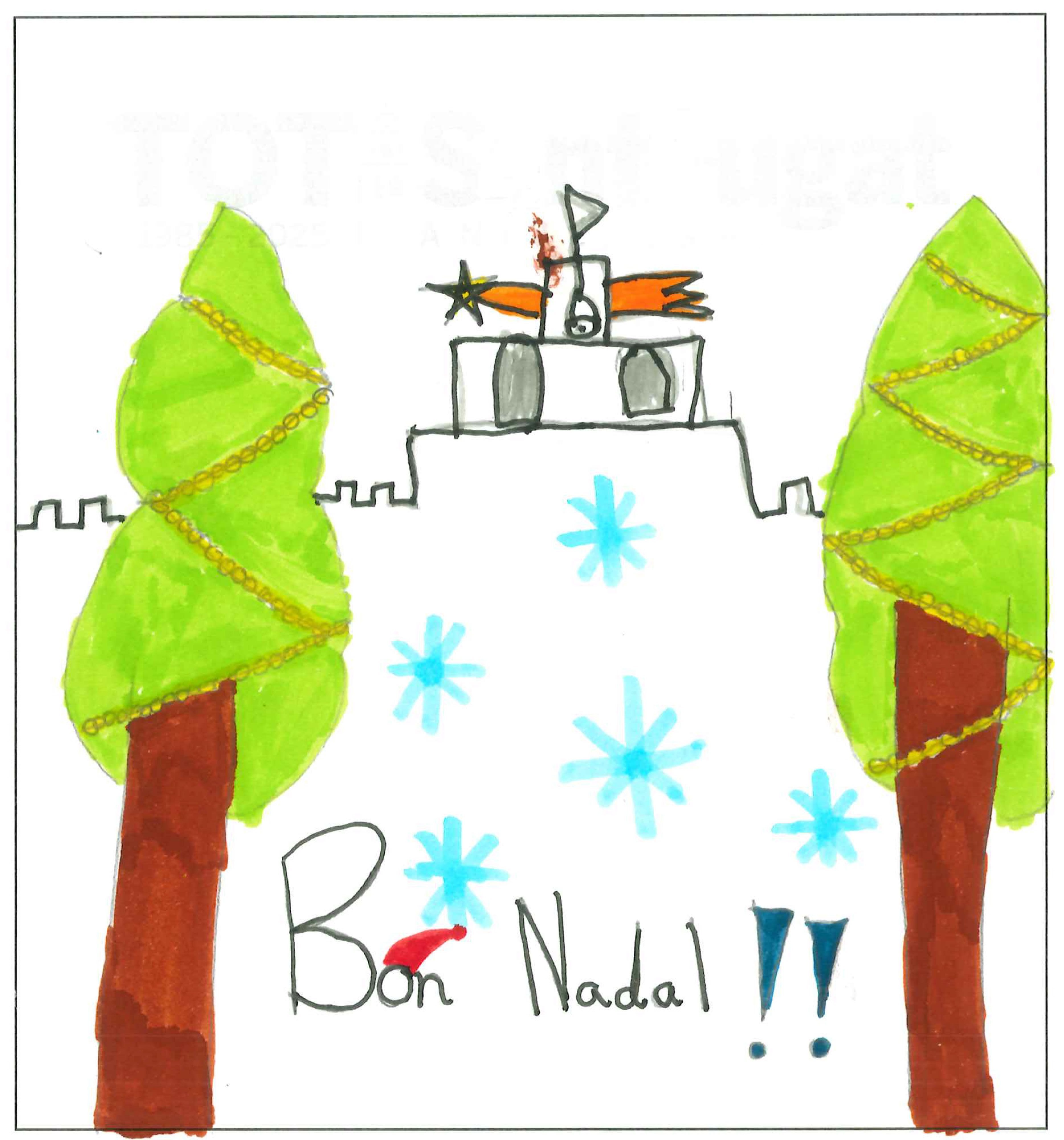 Postal de l’Escola Pi d'en Xandri del concurs del TOT Sant Cugat