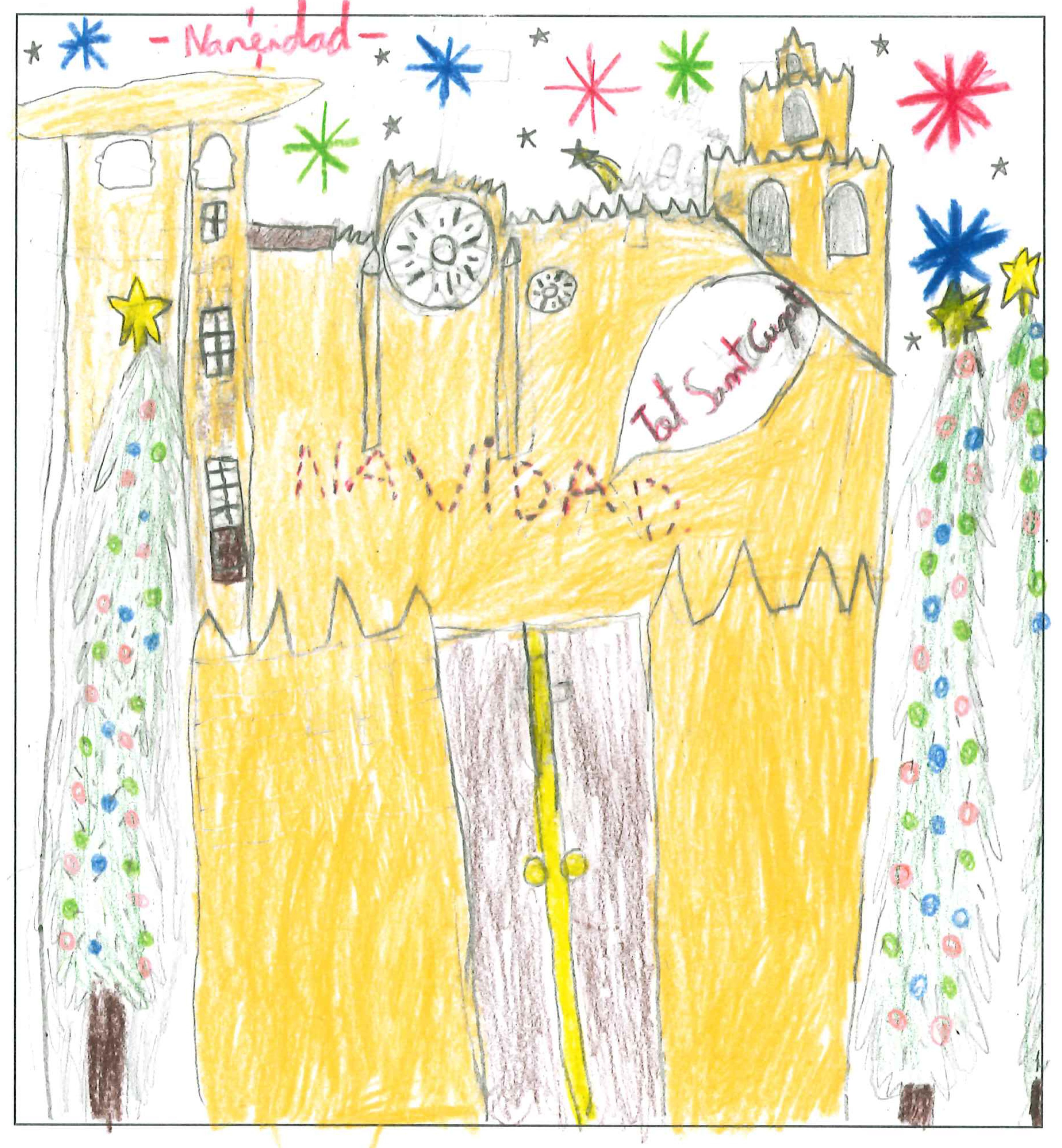 Postal del Col·legi El Pinar del concurs del TOT Sant Cugat