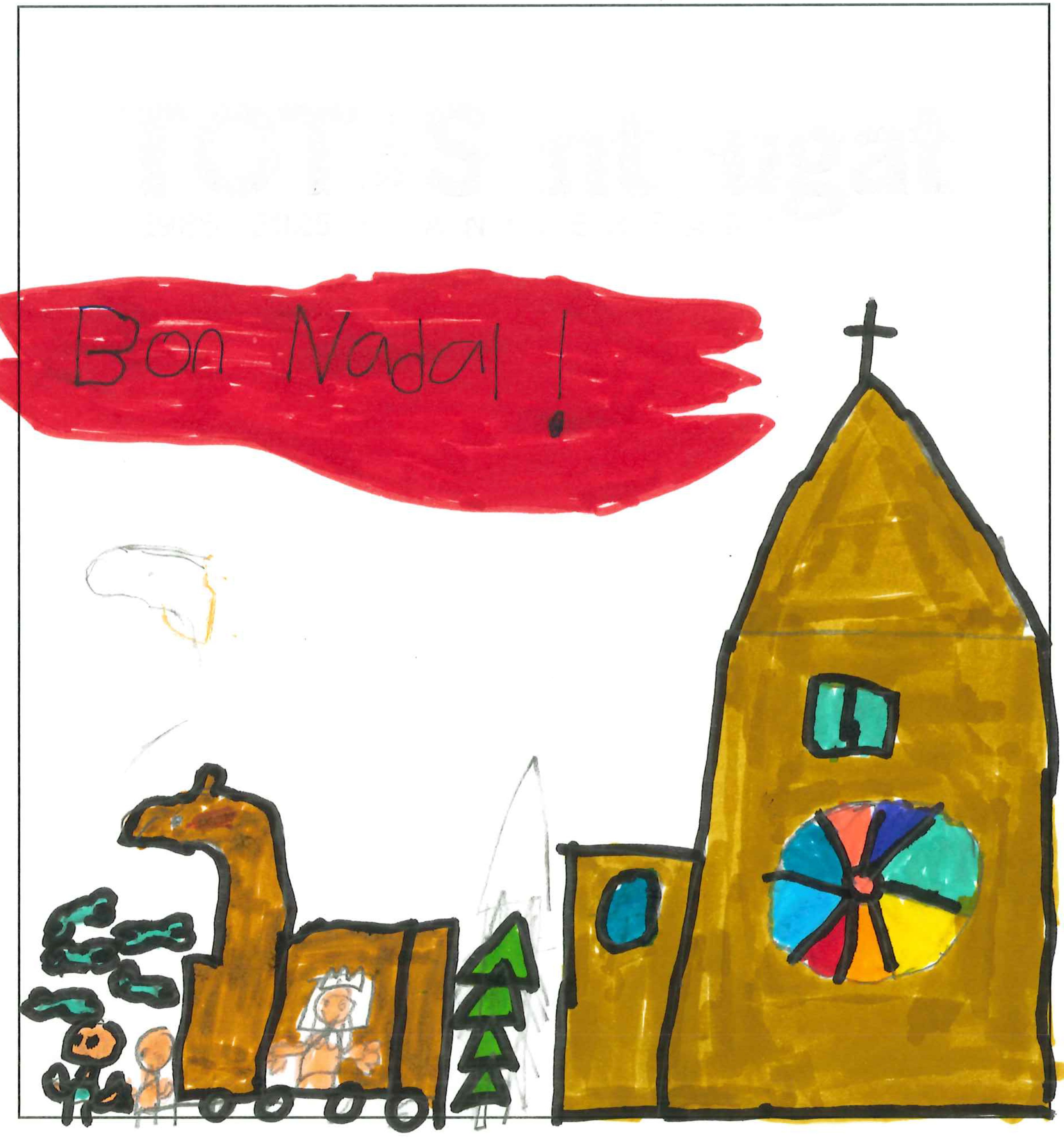 Postal de l’Escola Pi d'en Xandri del concurs del TOT Sant Cugat