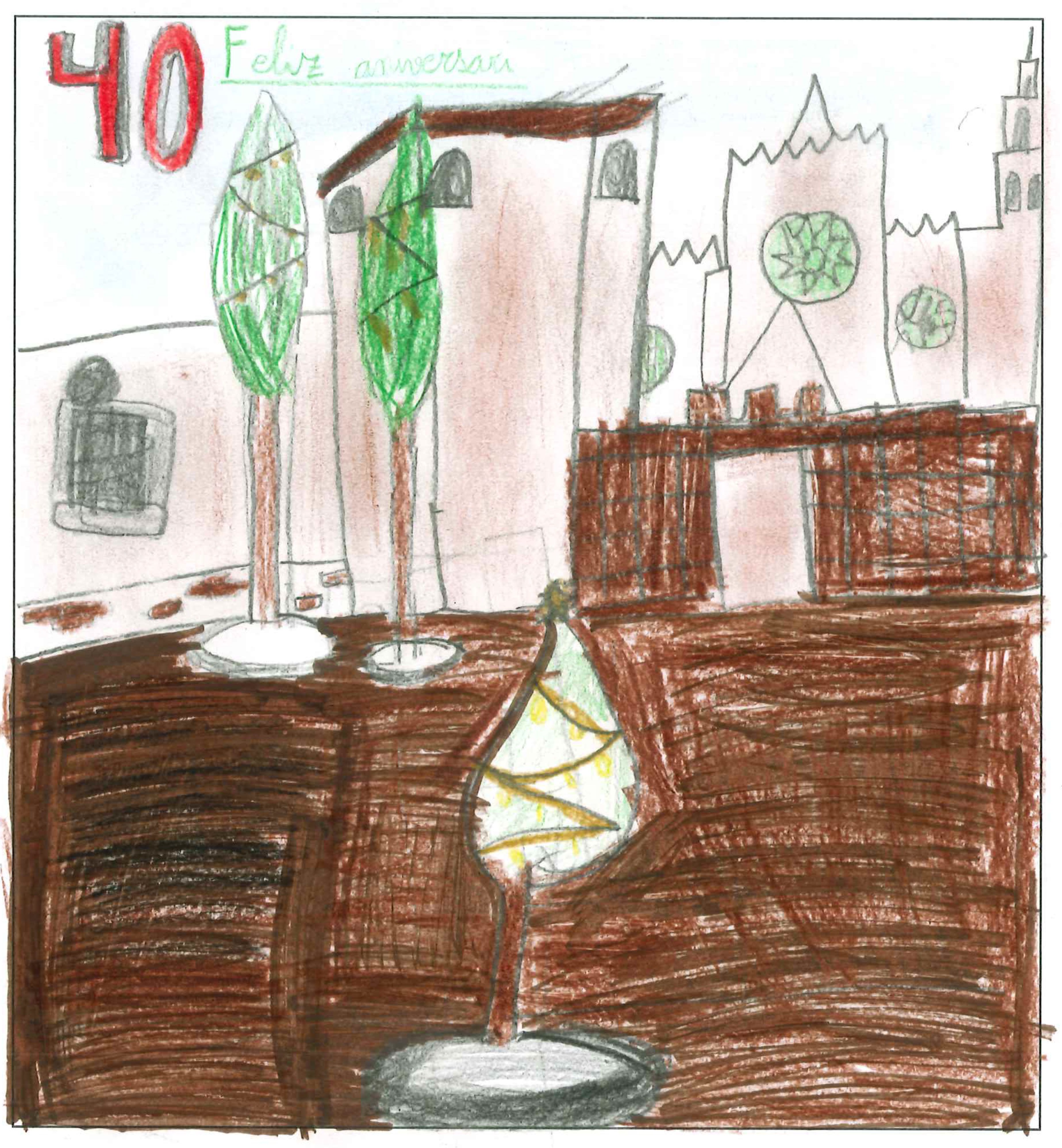 Postal del Col·legi El Pinar del concurs del TOT Sant Cugat