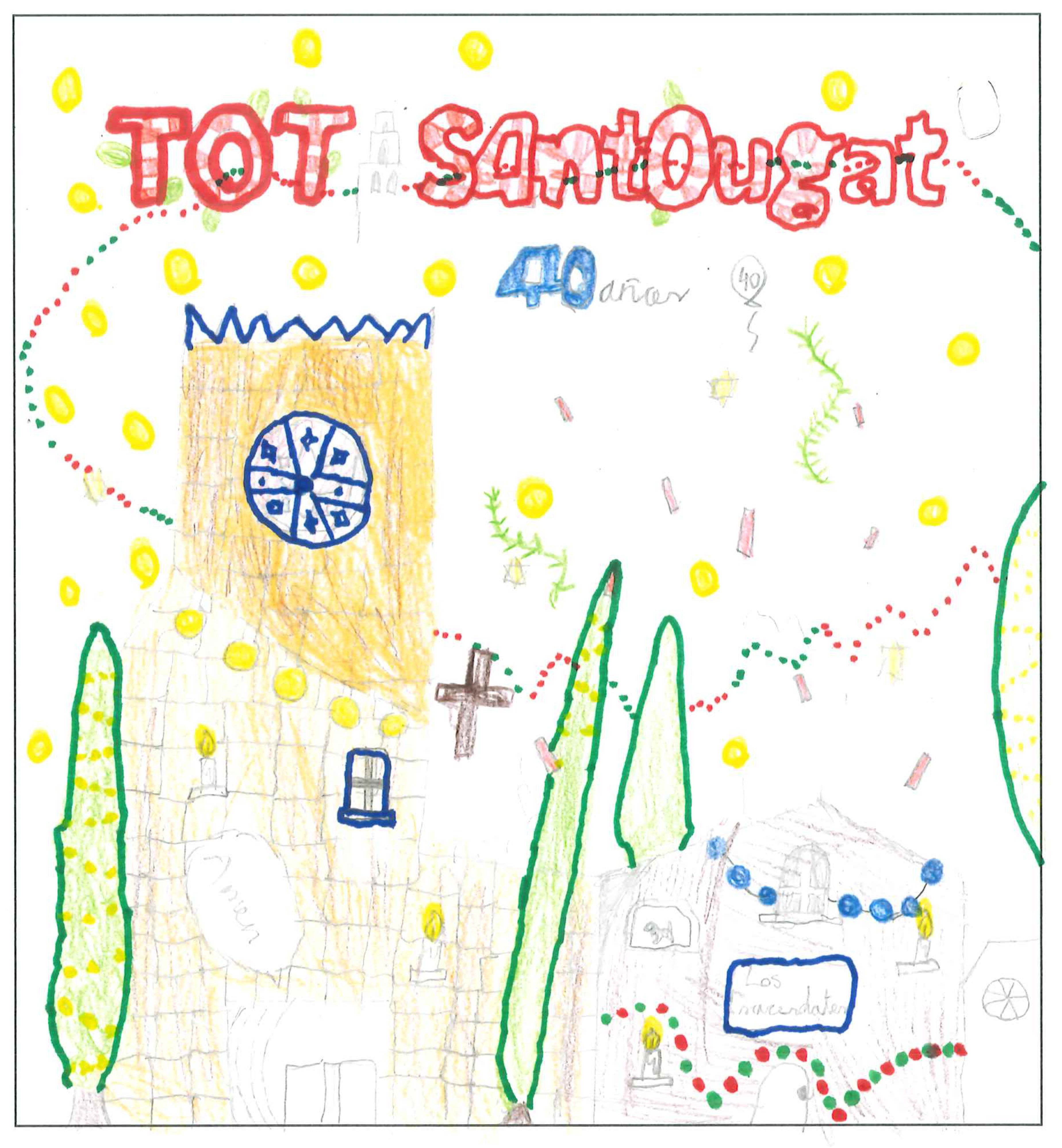 Postal del Col·legi El Pinar del concurs del TOT Sant Cugat