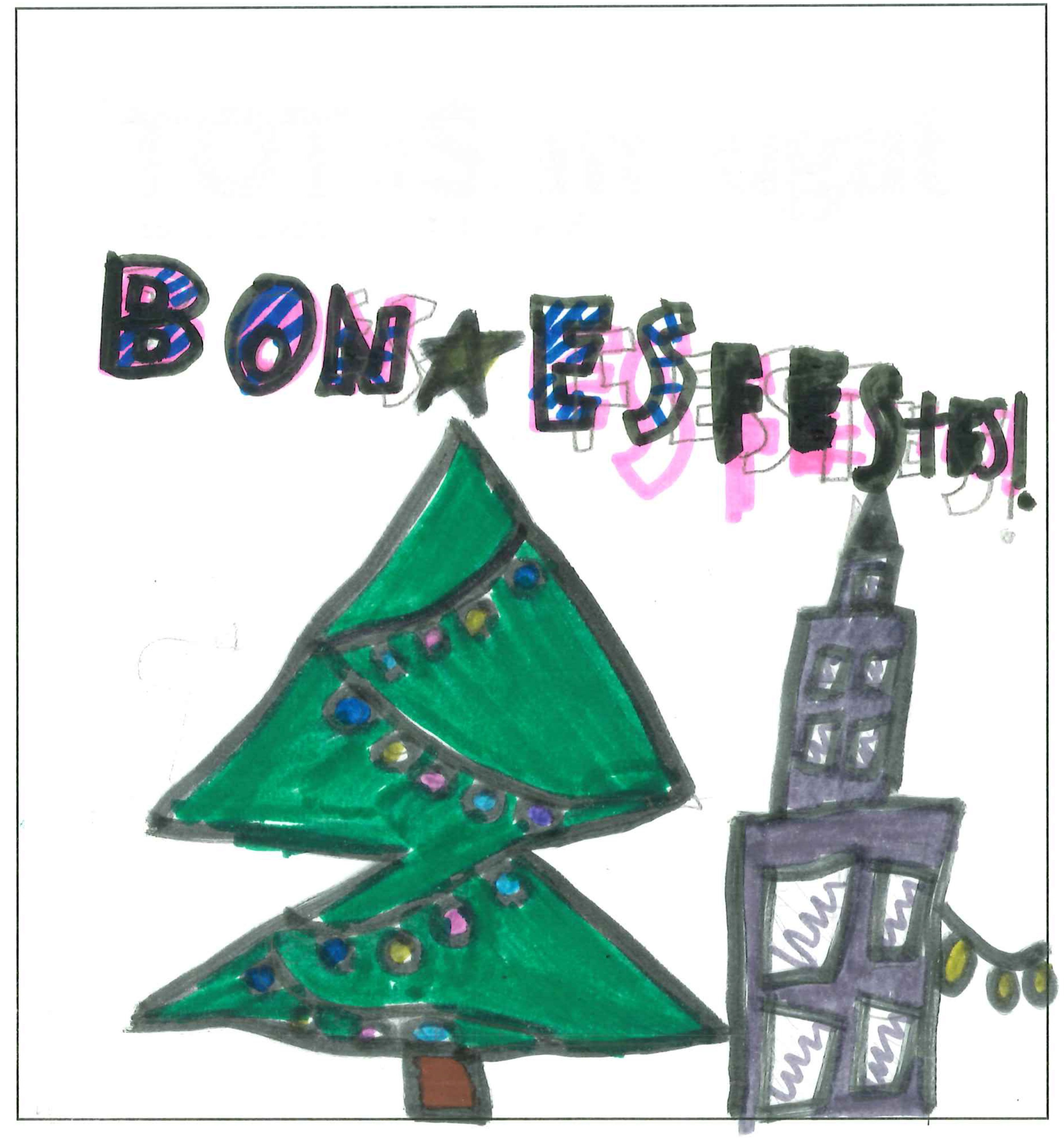 Postal de l’Escola Pi d'en Xandri del concurs del TOT Sant Cugat