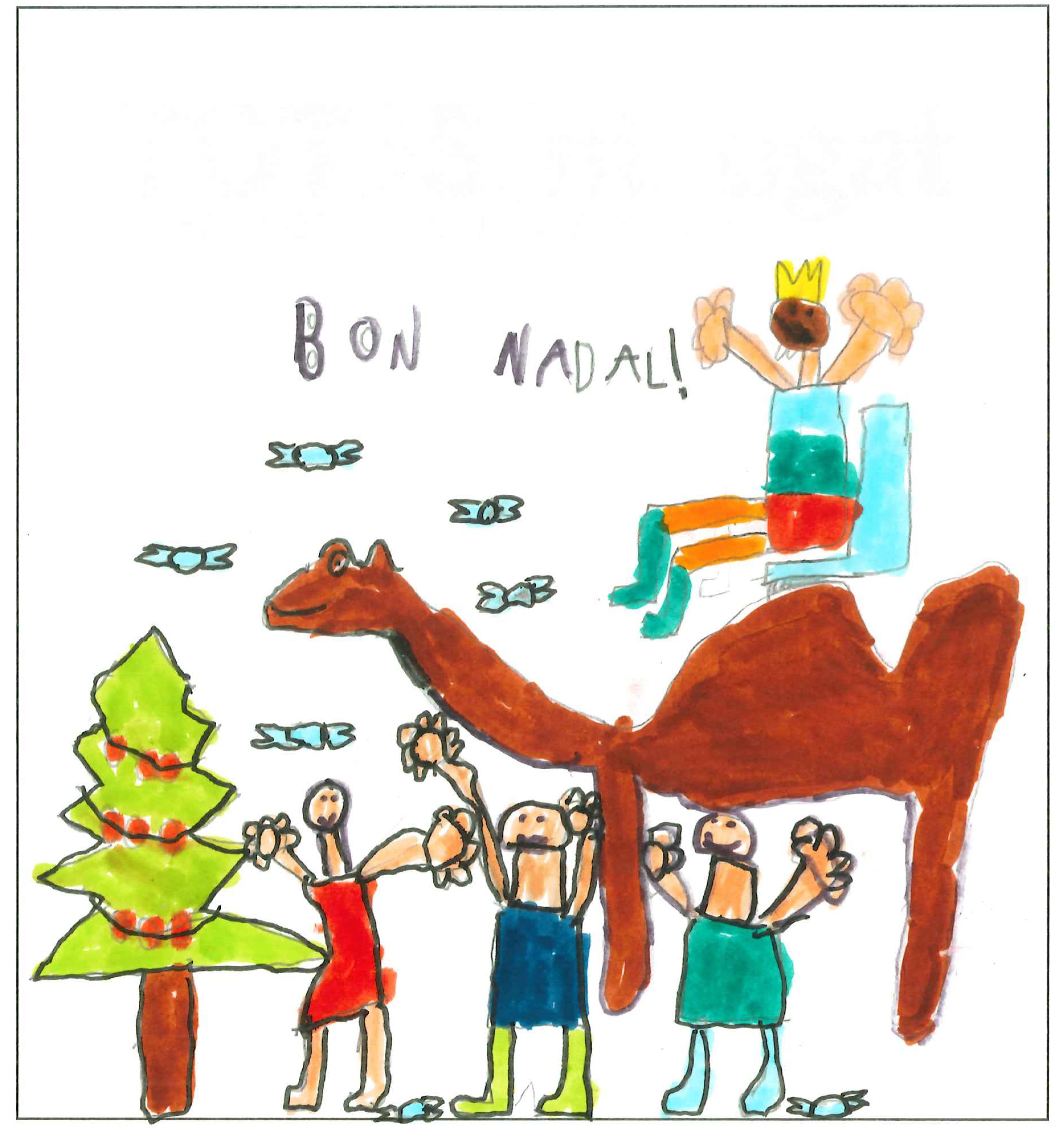 Postal de l’Escola Pi d'en Xandri del concurs del TOT Sant Cugat