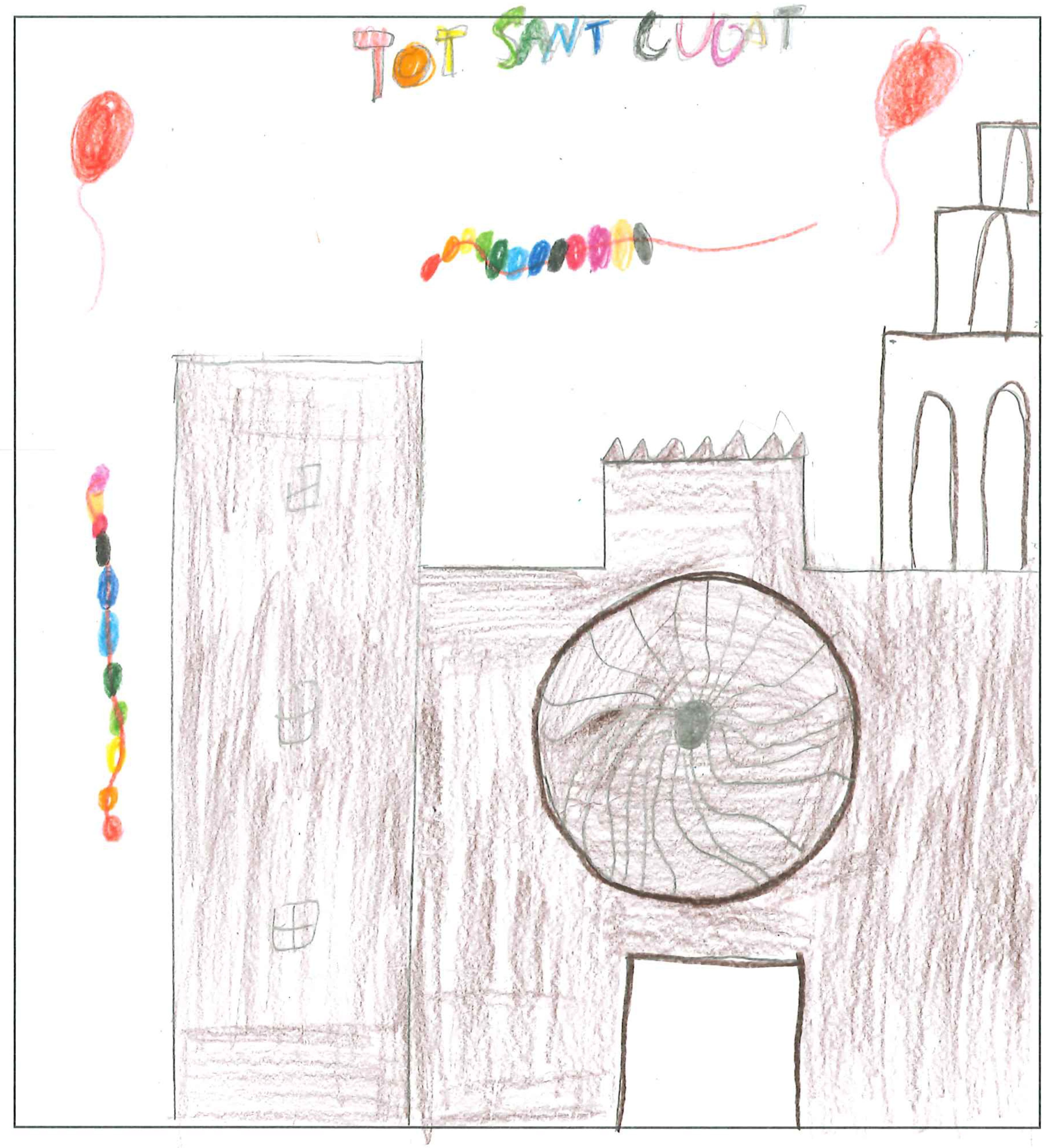 Postal del Col·legi El Pinar del concurs del TOT Sant Cugat