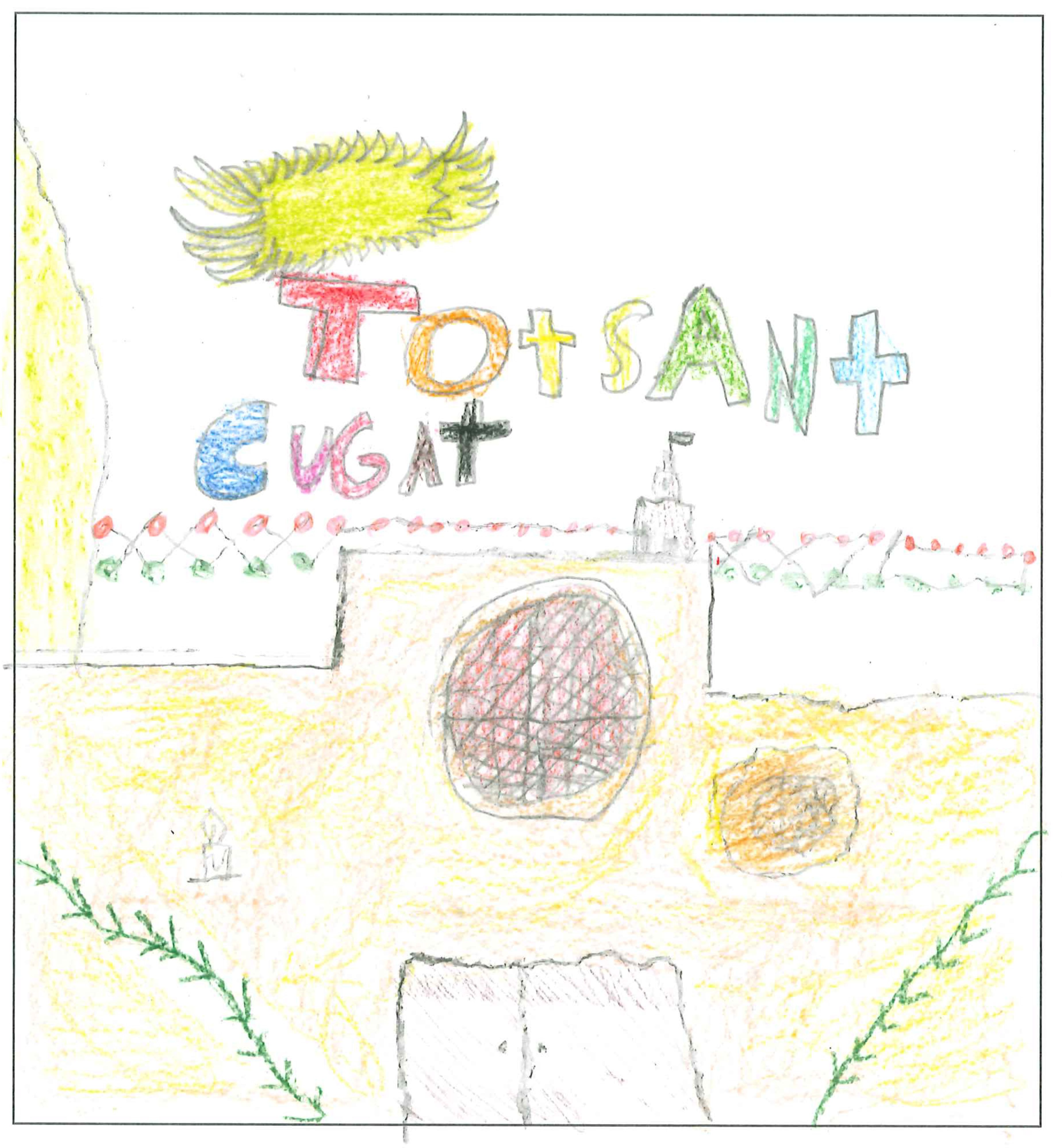 Postal del Col·legi El Pinar del concurs del TOT Sant Cugat