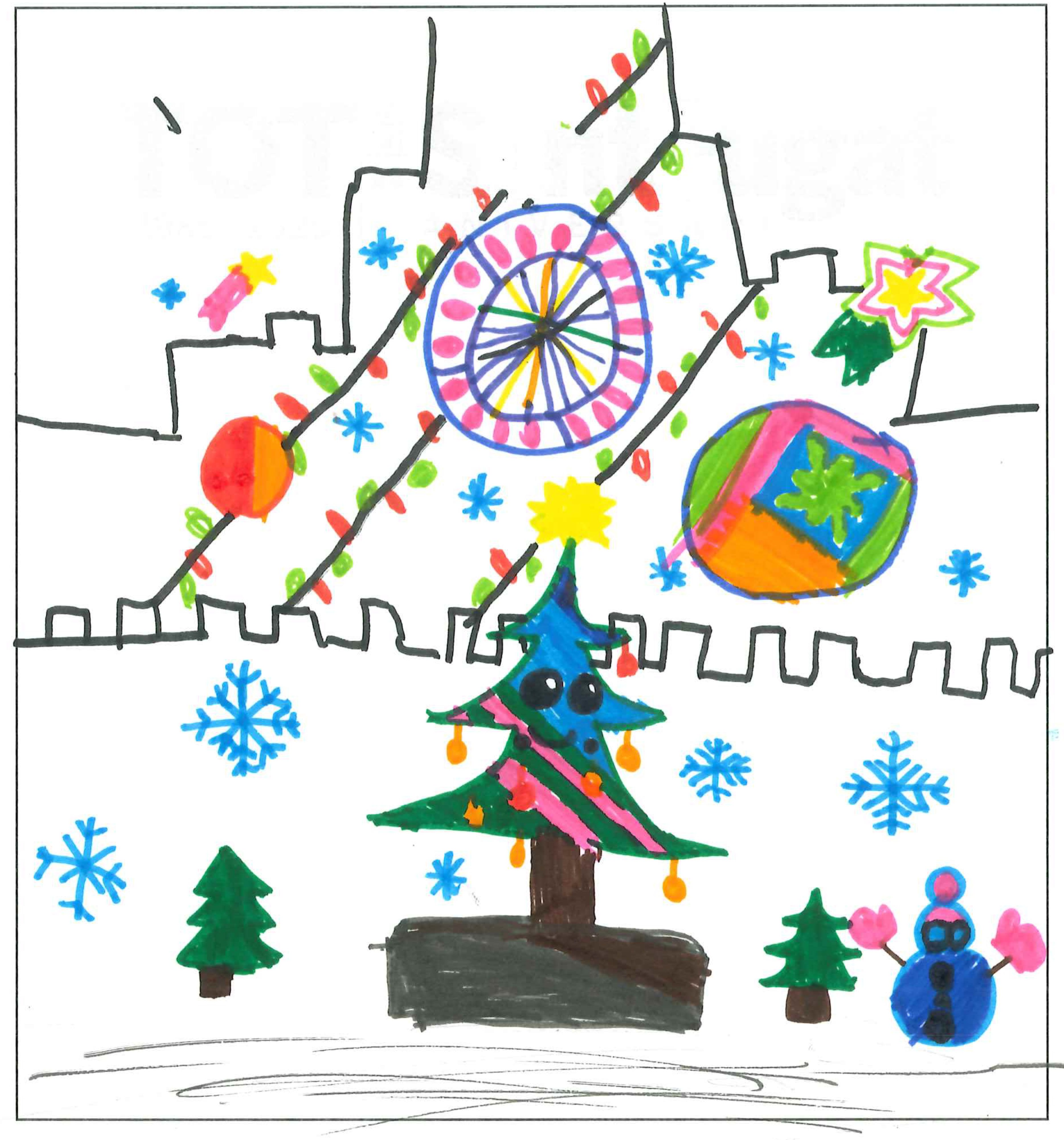 Postal de l’Escola Pi d'en Xandri del concurs del TOT Sant Cugat