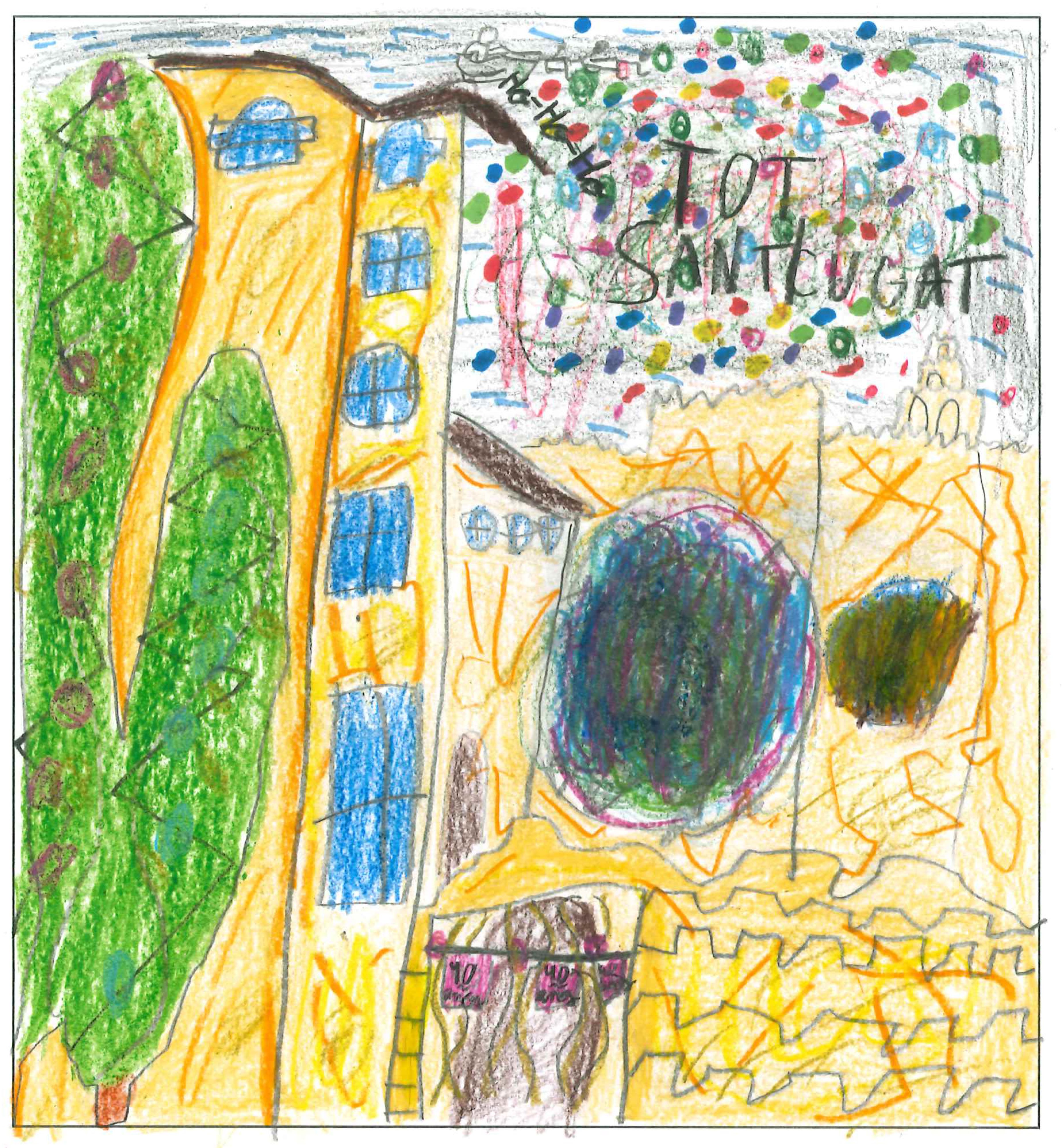 Postal del Col·legi El Pinar del concurs del TOT Sant Cugat