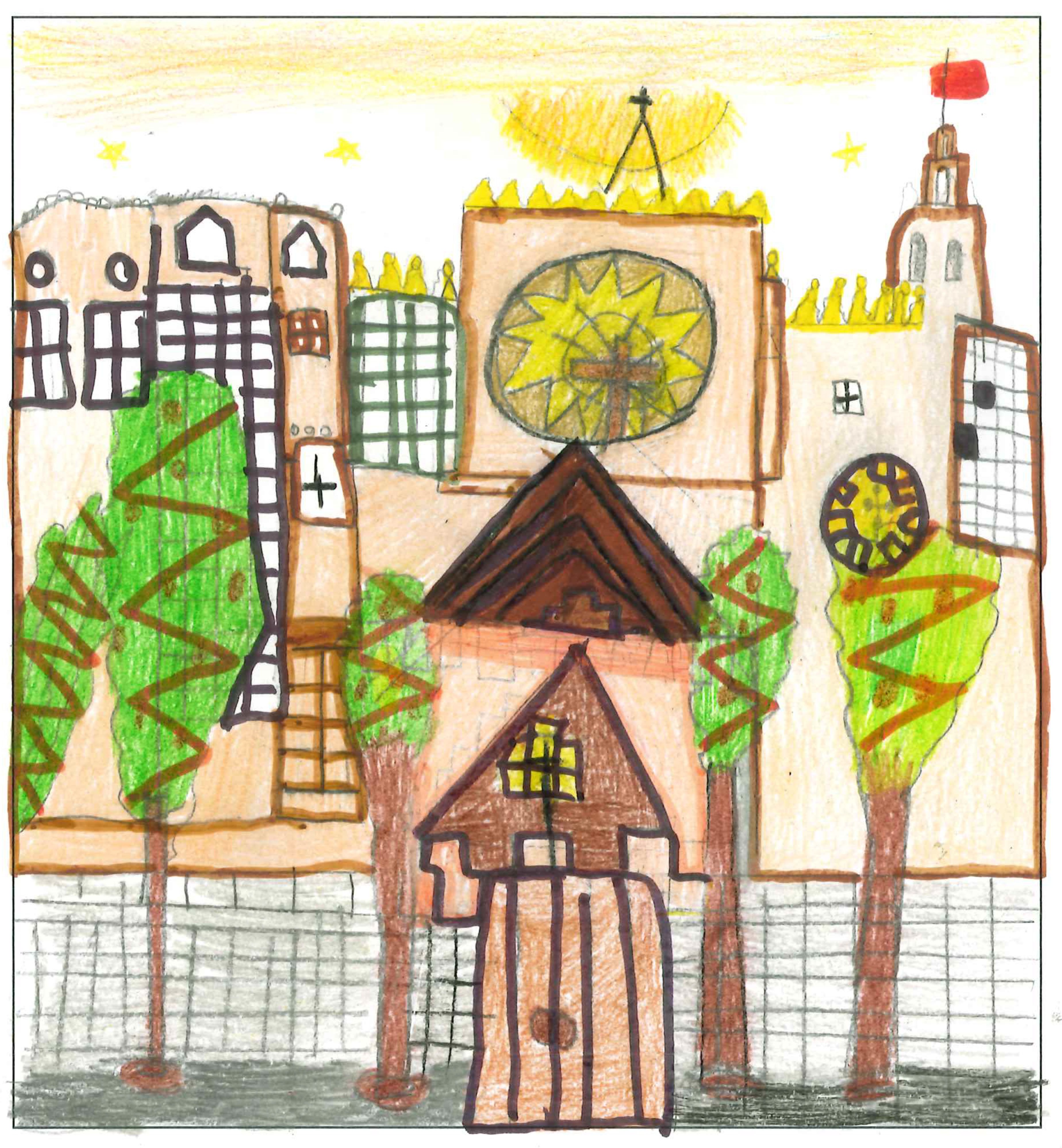 Postal del Col·legi El Pinar del concurs del TOT Sant Cugat