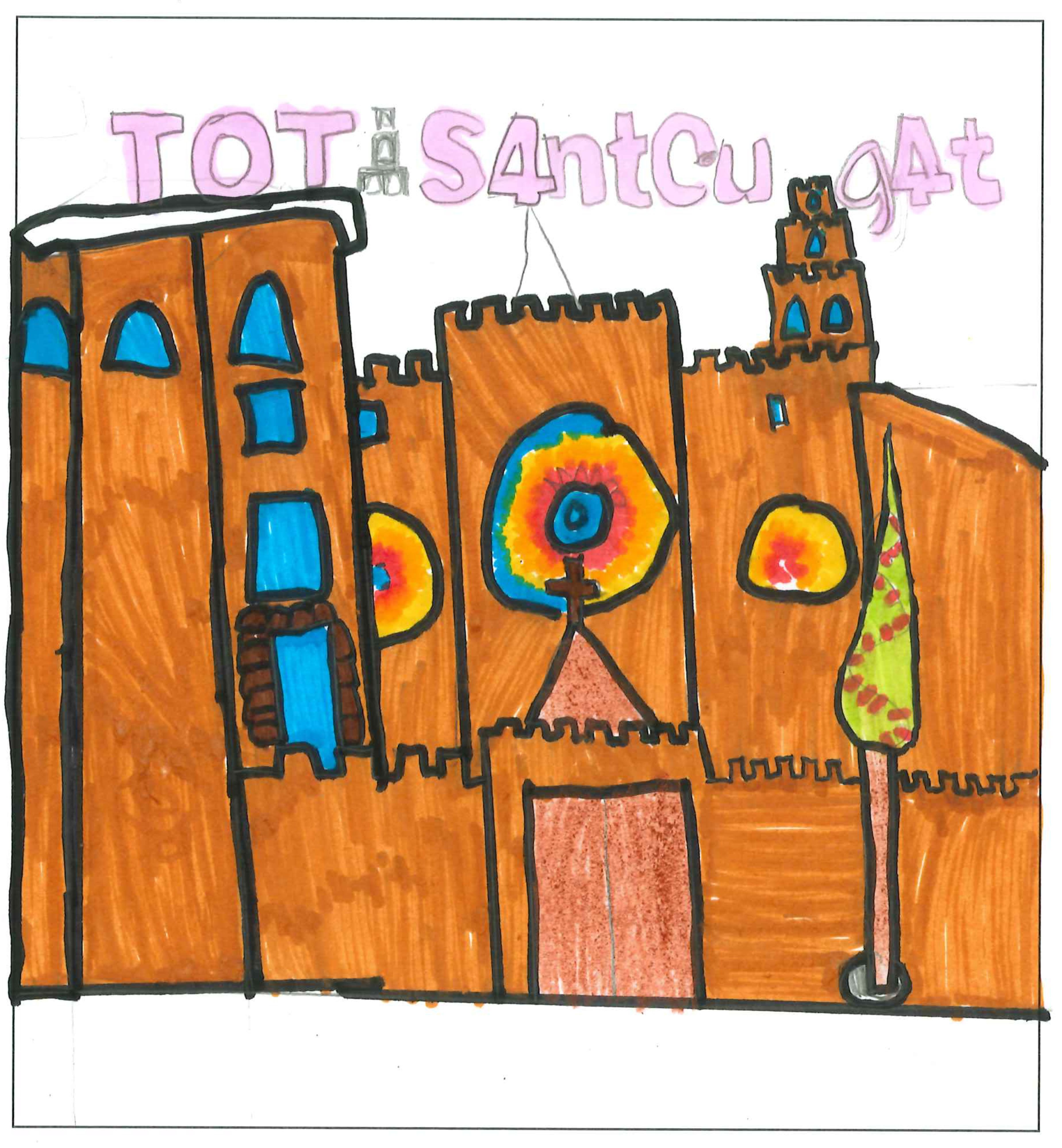 Postal del Col·legi El Pinar del concurs del TOT Sant Cugat