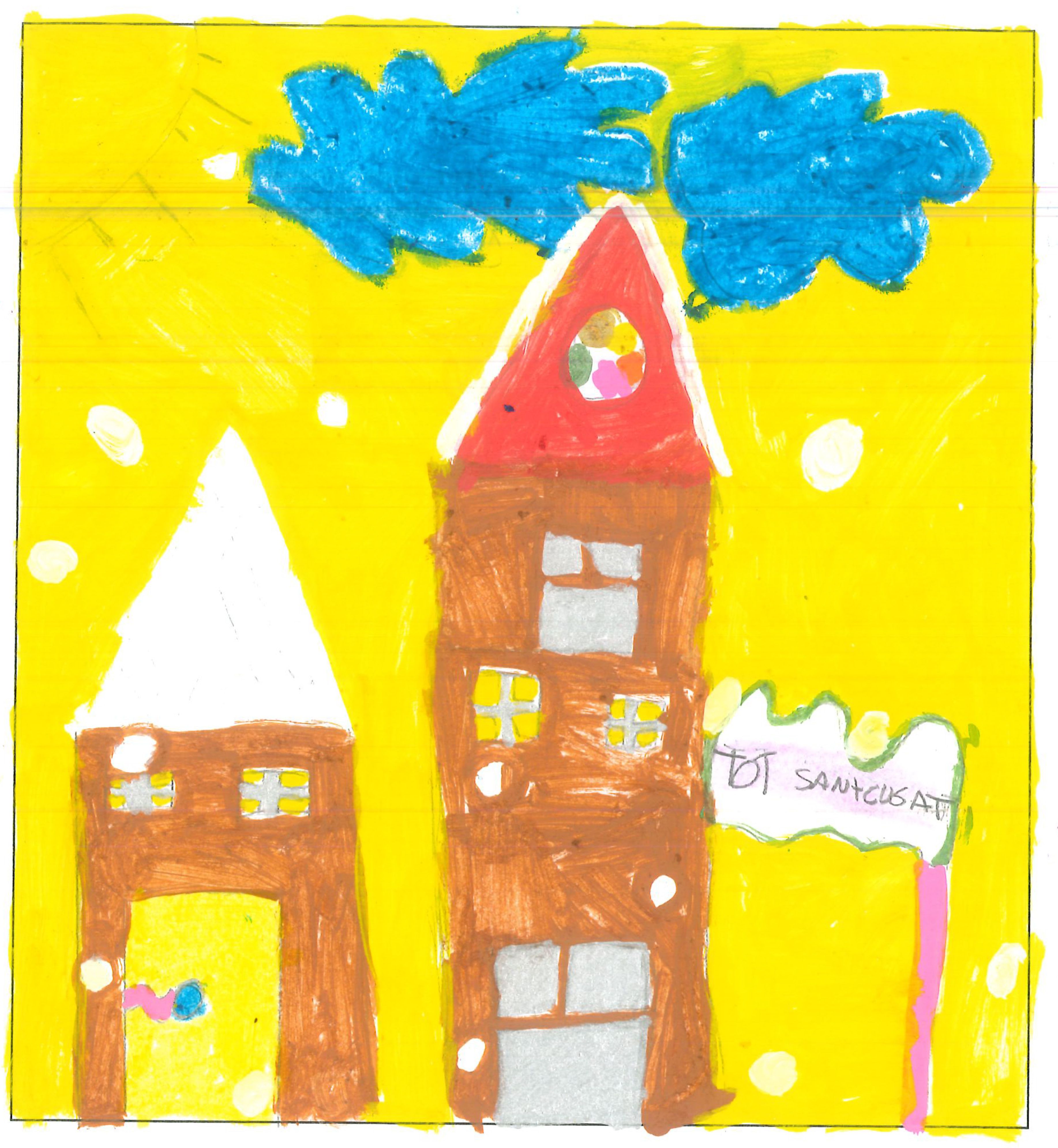 Postal de l’Escola Pins del Vallès del concurs del TOT Sant Cugat