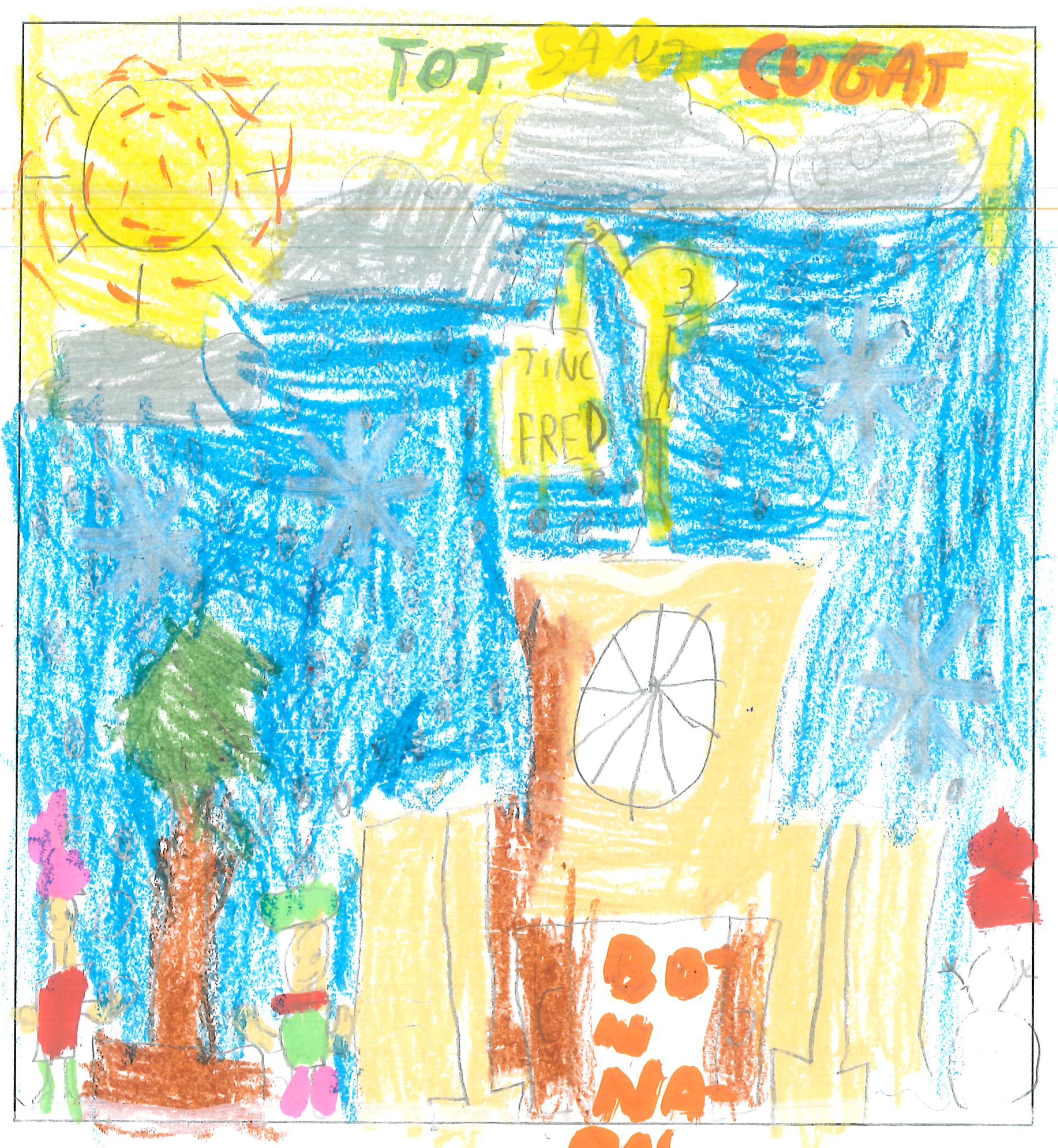 Postal de l’Escola Pins del Vallès del concurs del TOT Sant Cugat