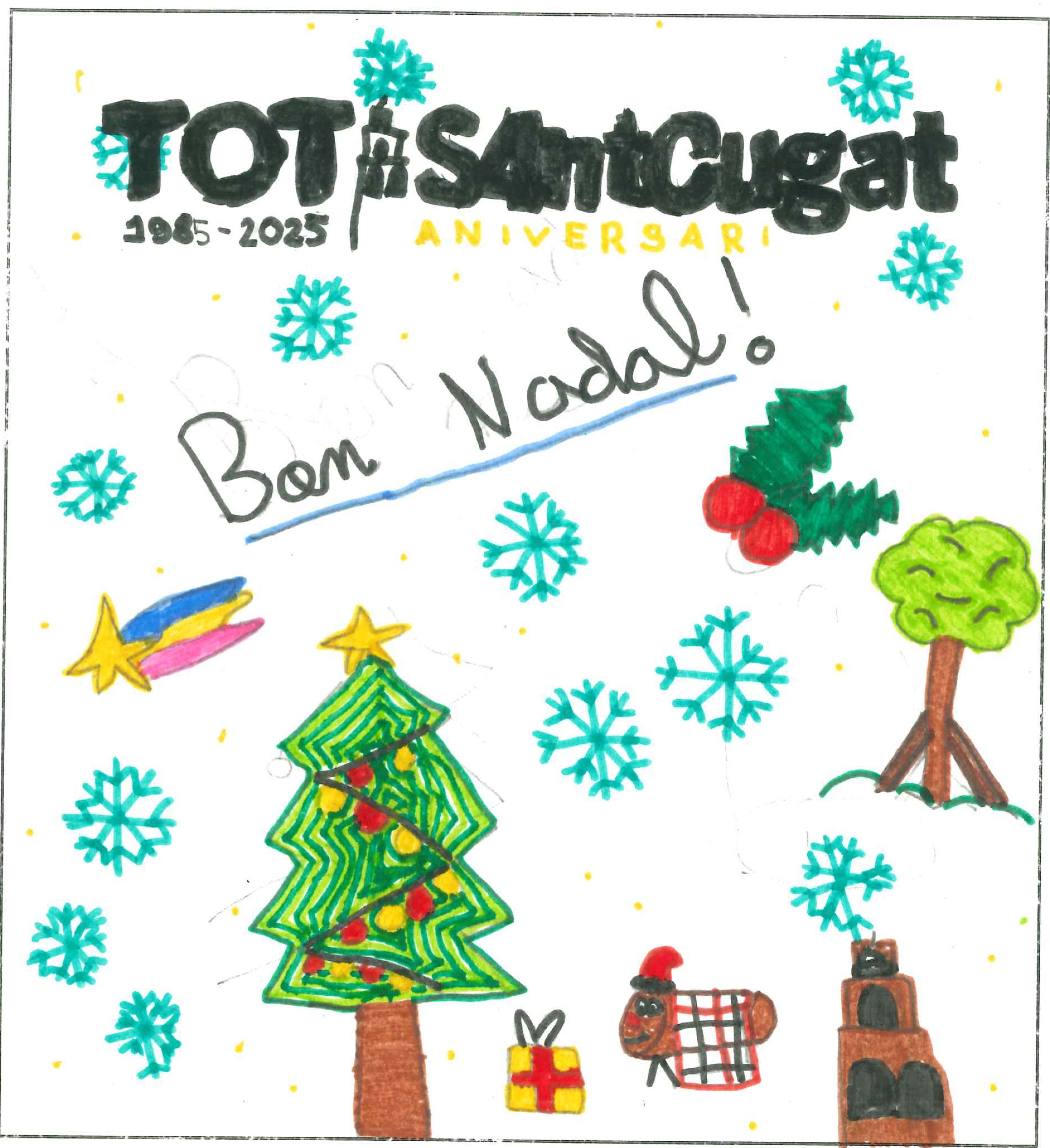 Postal de l'Institut Escola Catalunya del concurs del TOT Sant Cugat