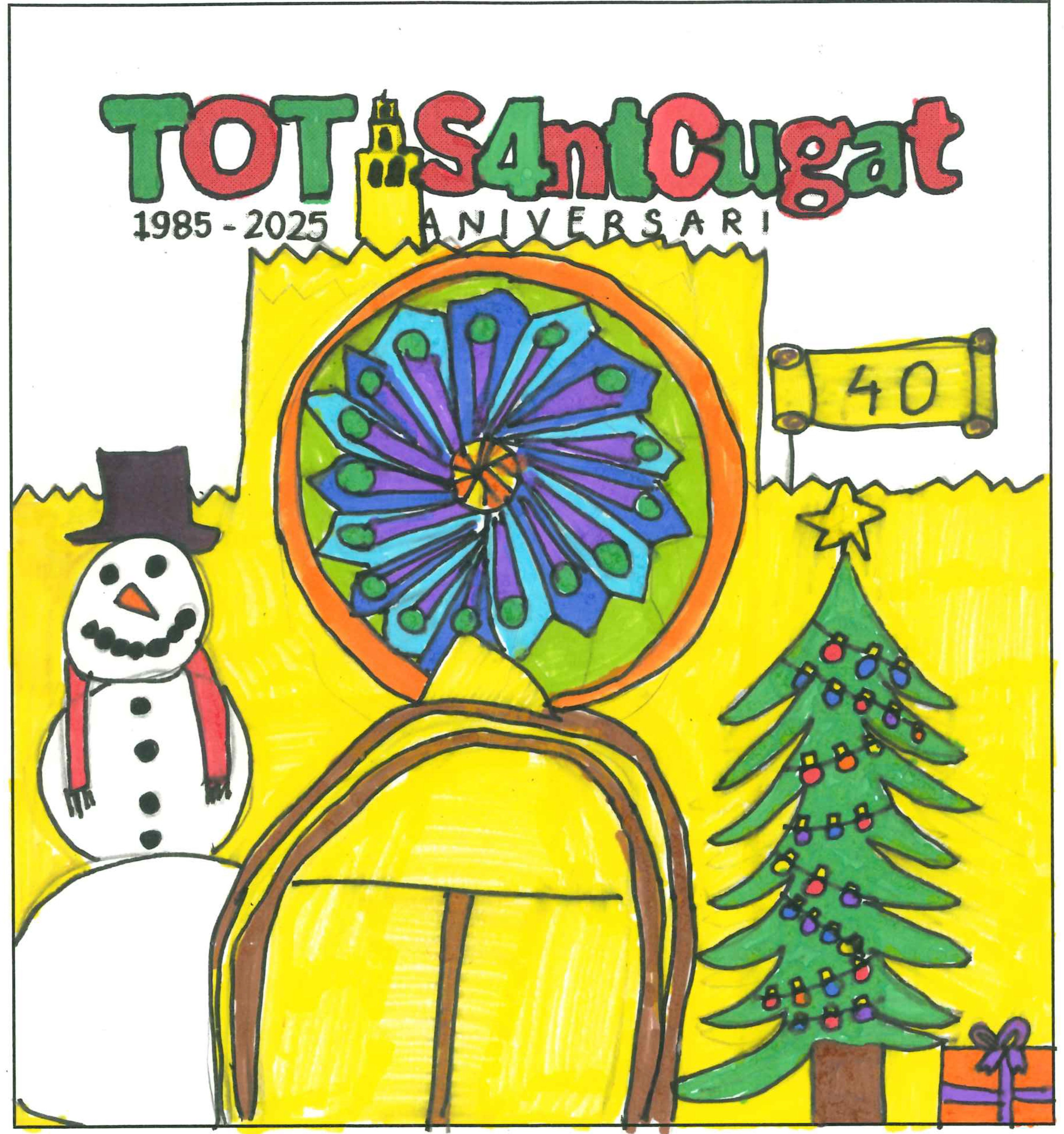 Postal de la European International School of Barcelona del concurs del TOT Sant Cugat