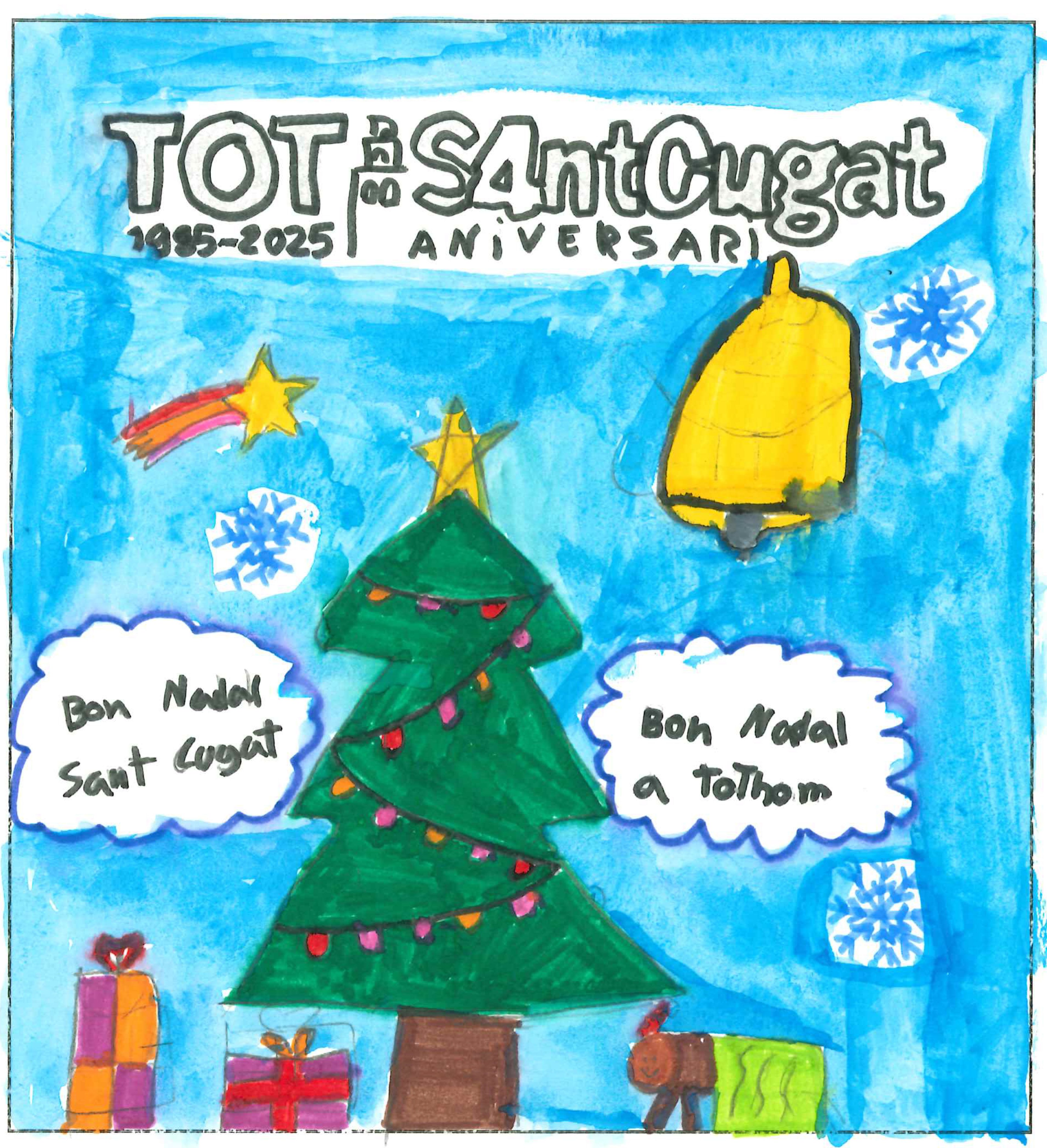 Postal de l'Institut Escola Catalunya del concurs del TOT Sant Cugat