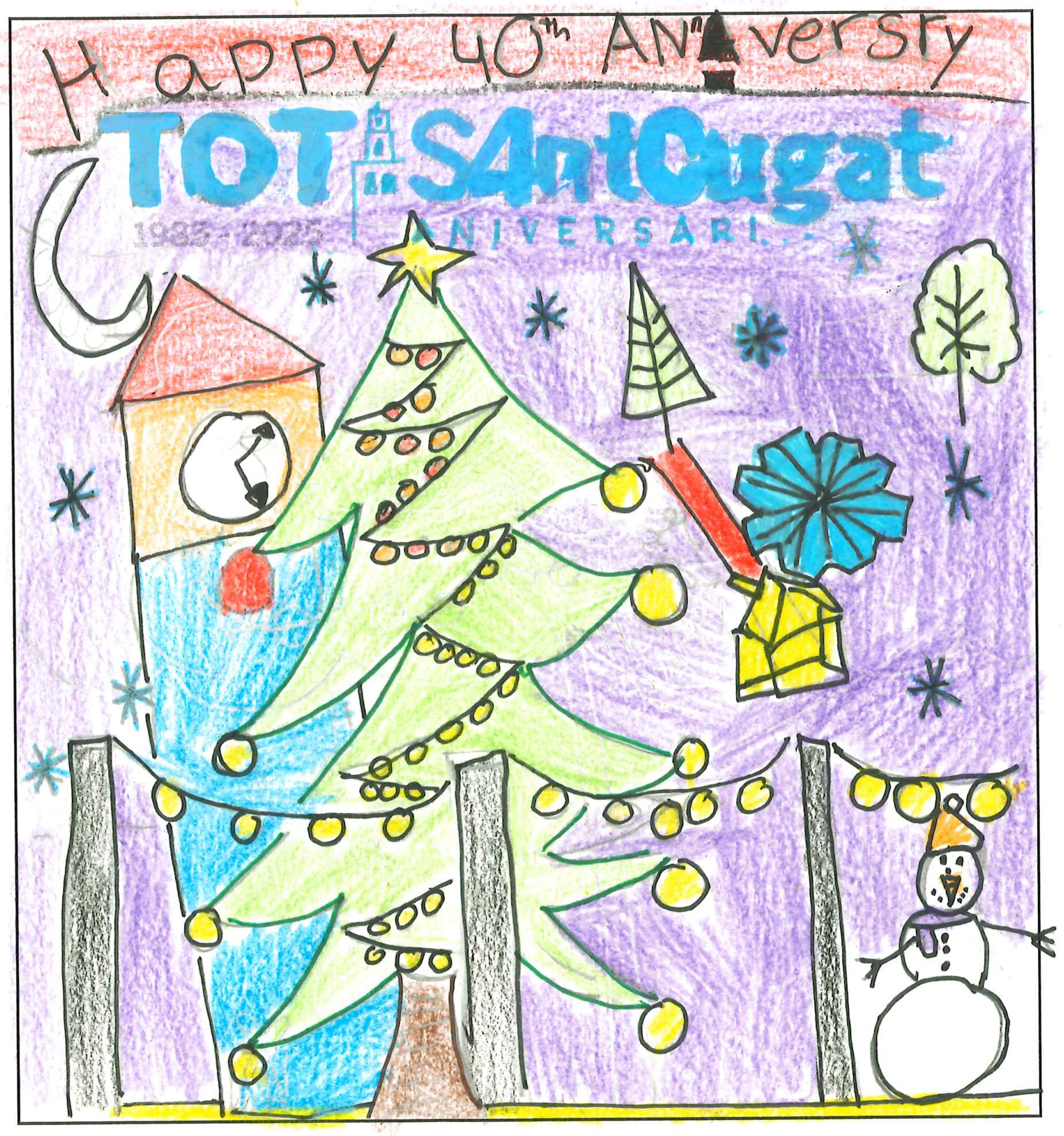 Postal de la European International School of Barcelona del concurs del TOT Sant Cugat