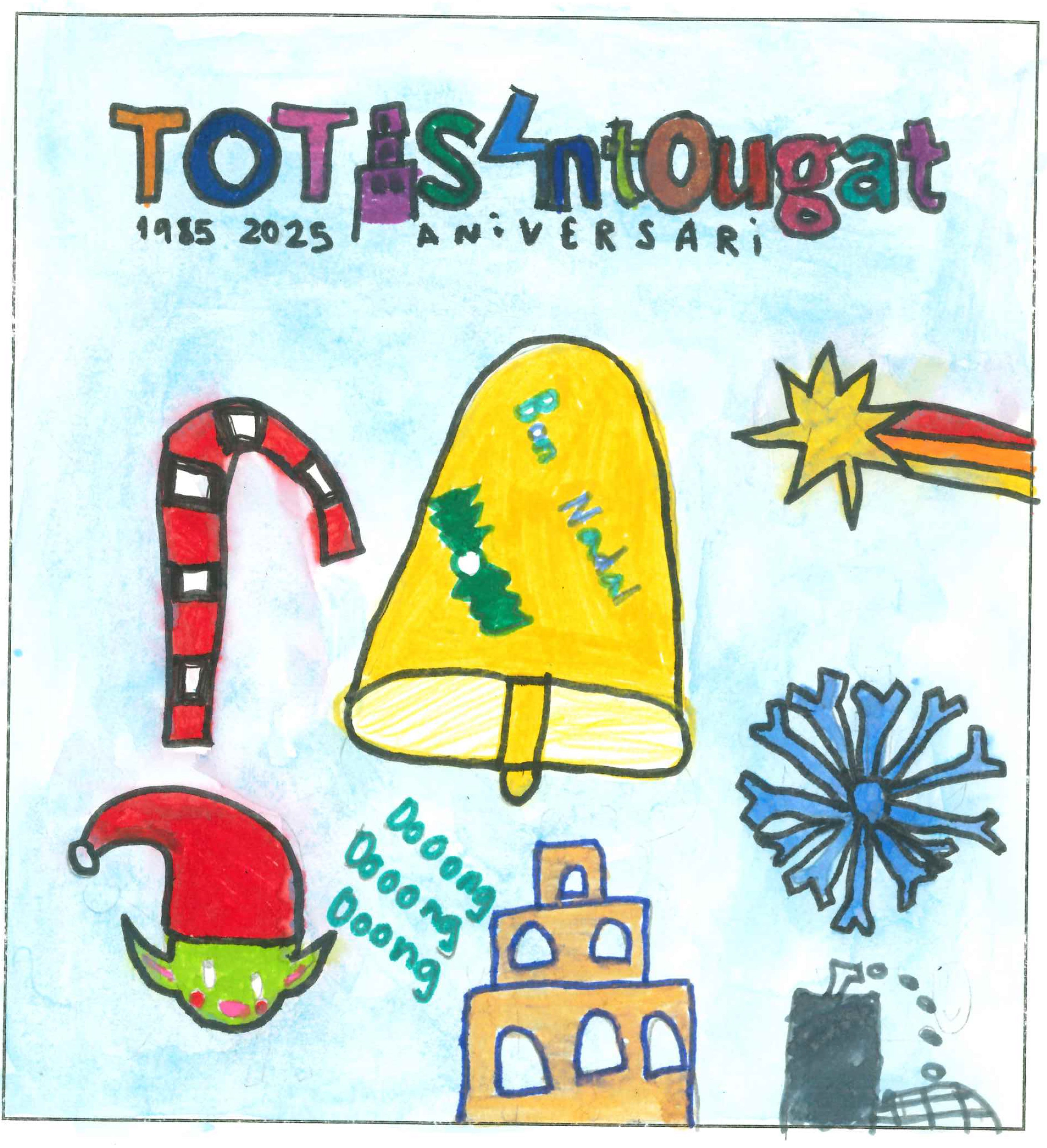 Postal de l'Institut Escola Catalunya del concurs del TOT Sant Cugat