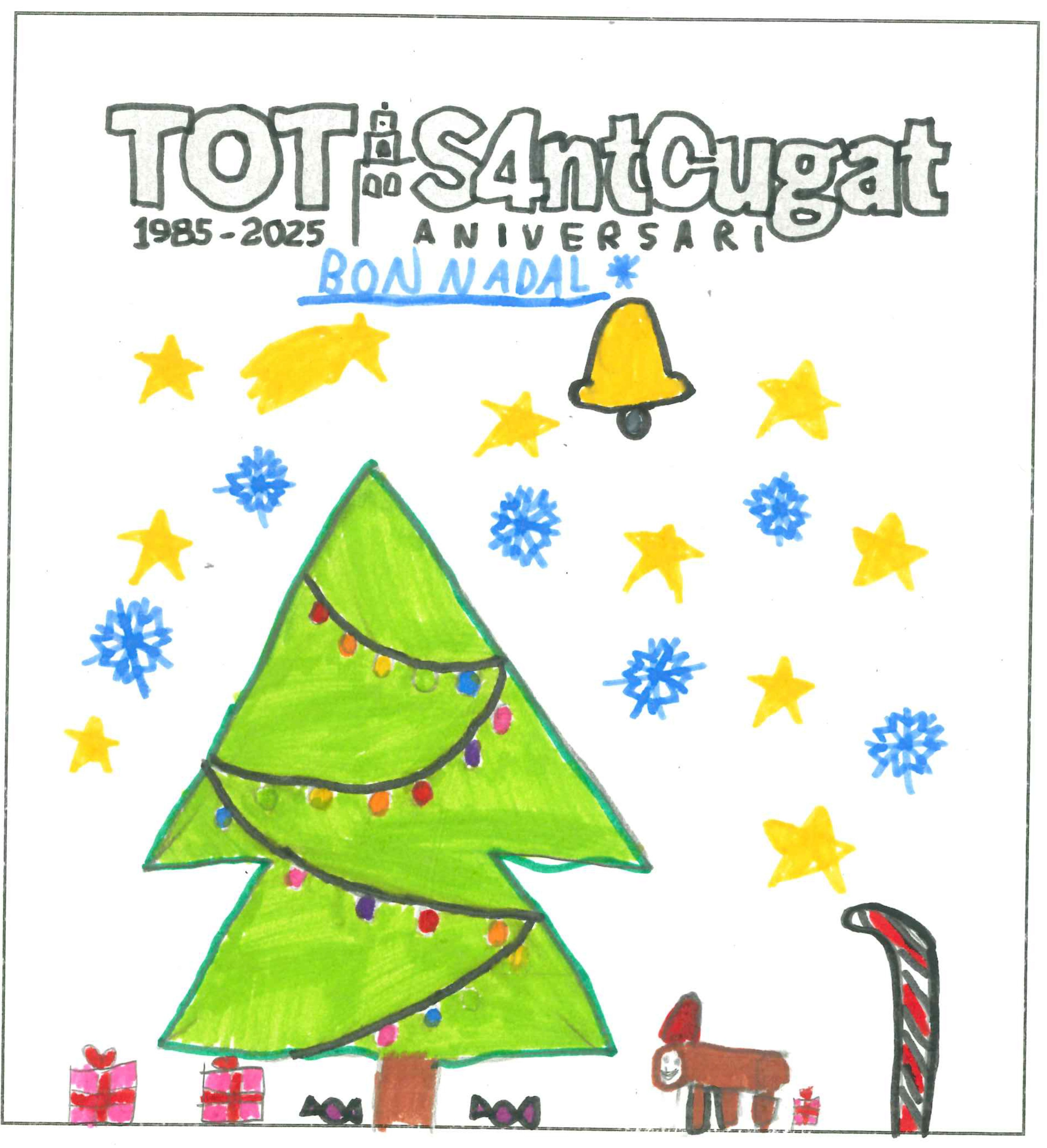 Postal de l'Institut Escola Catalunya del concurs del TOT Sant Cugat