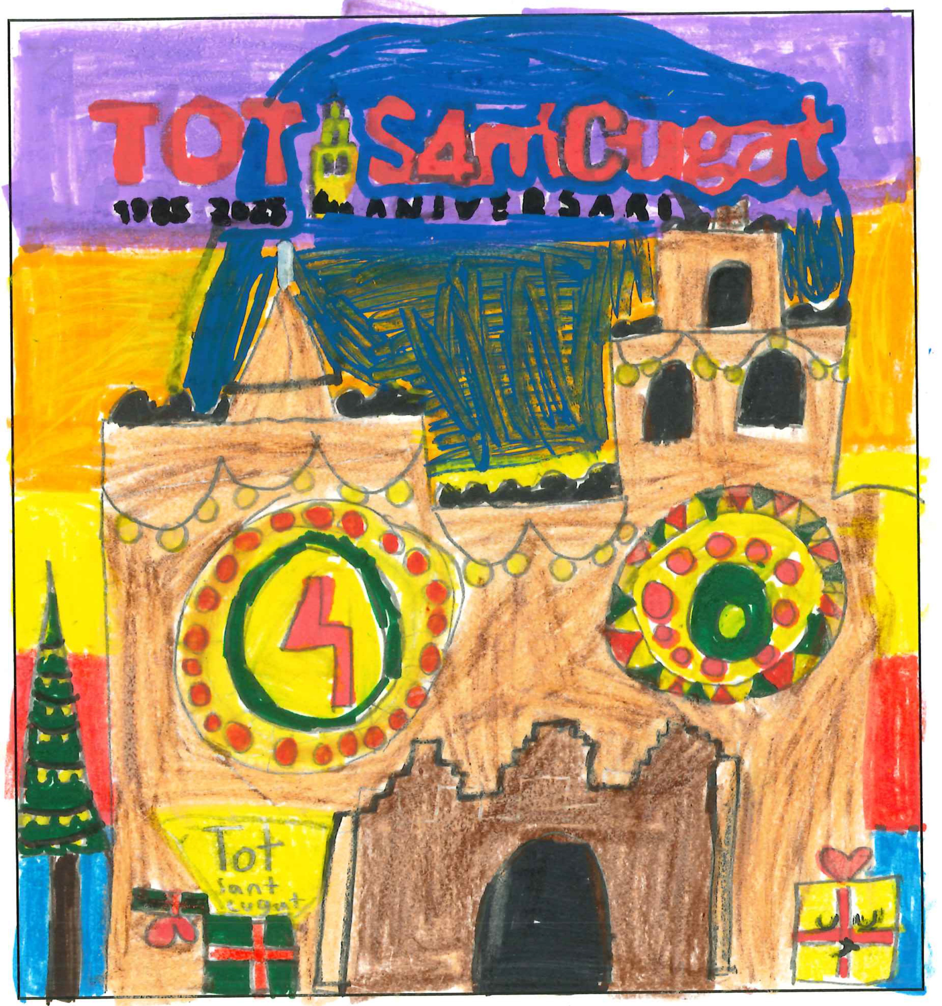 Postal de la European International School of Barcelona del concurs del TOT Sant Cugat
