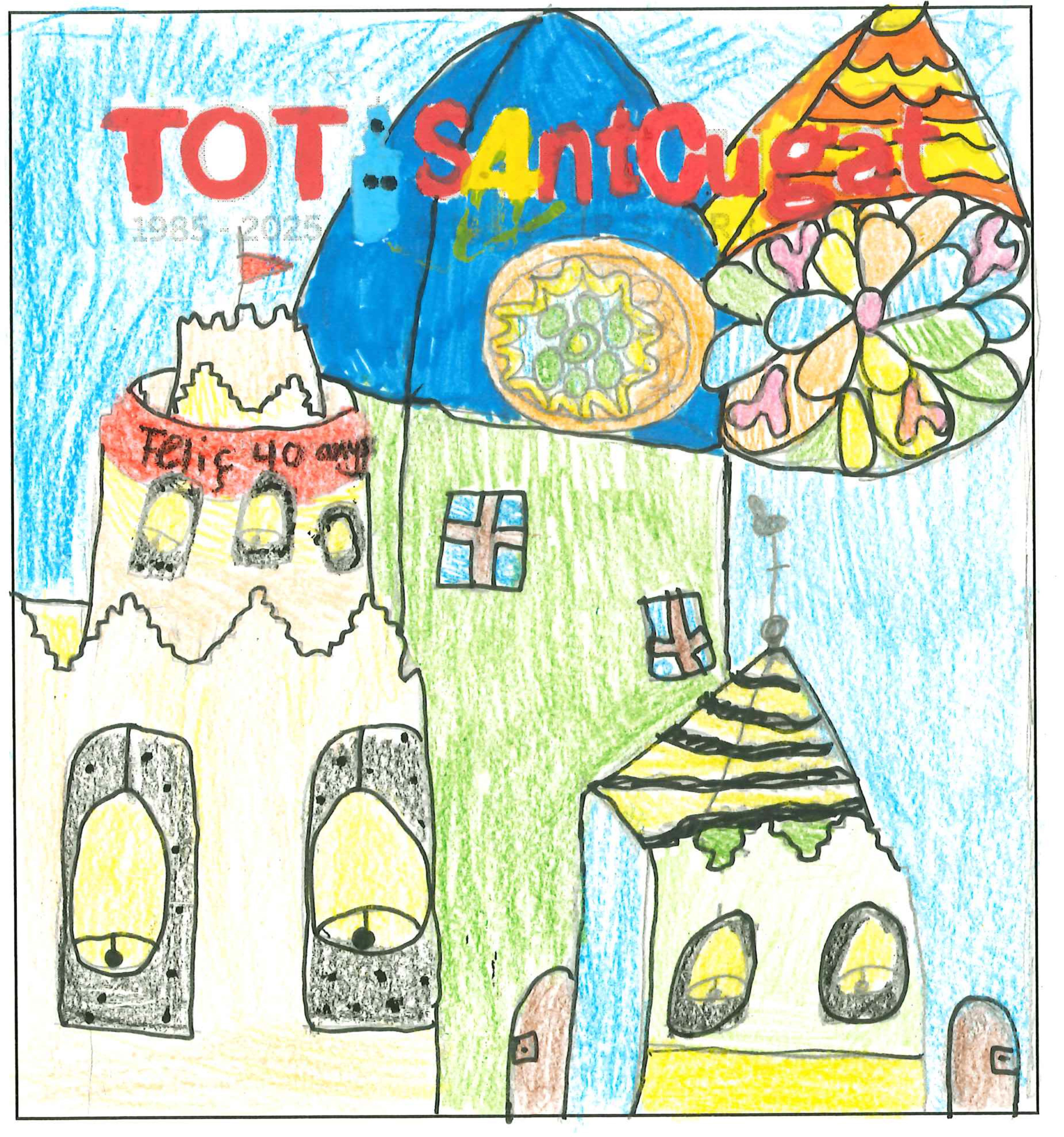 Postal de la European International School of Barcelona del concurs del TOT Sant Cugat
