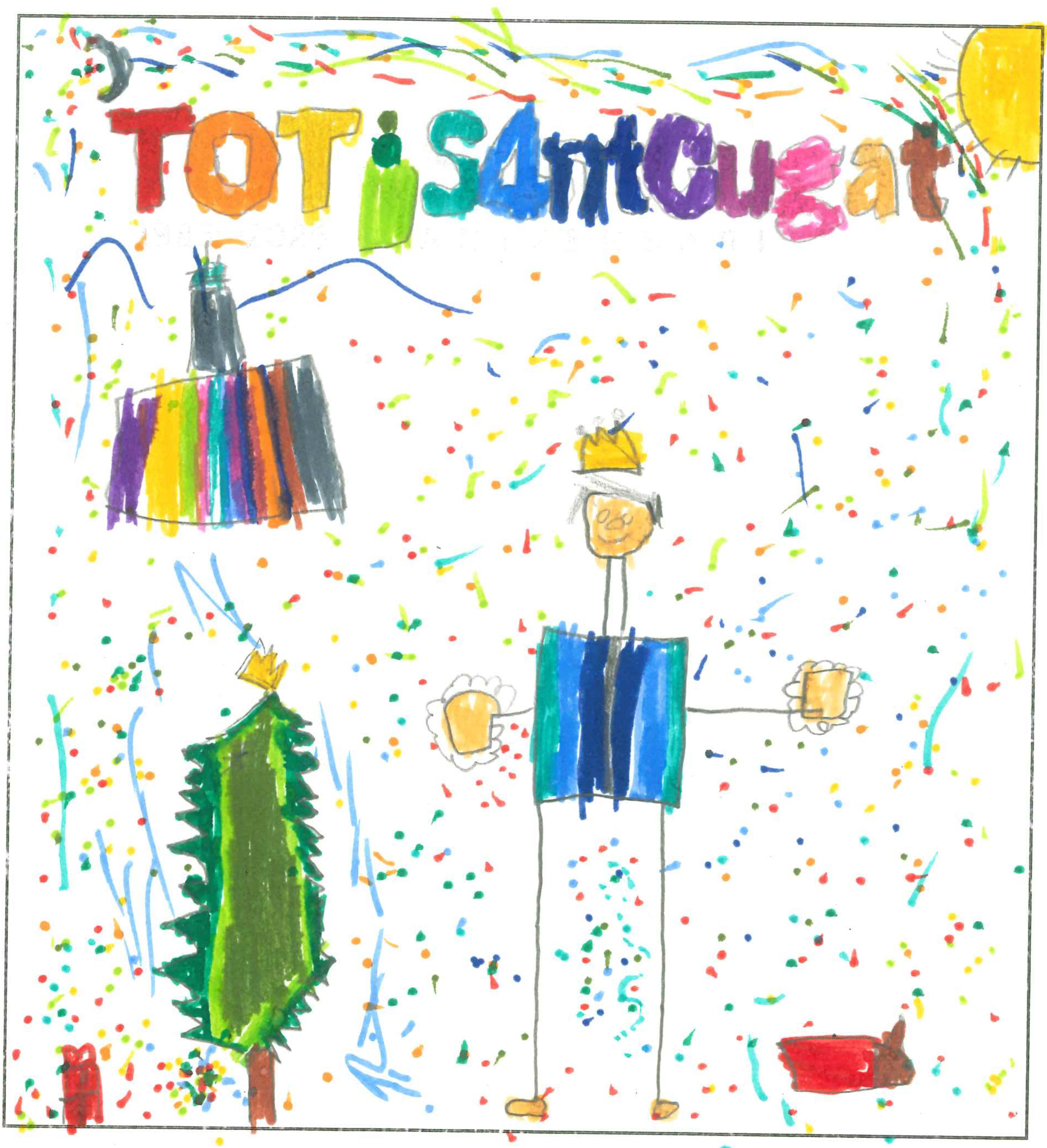 Postal de l'Institut Escola Catalunya del concurs del TOT Sant Cugat