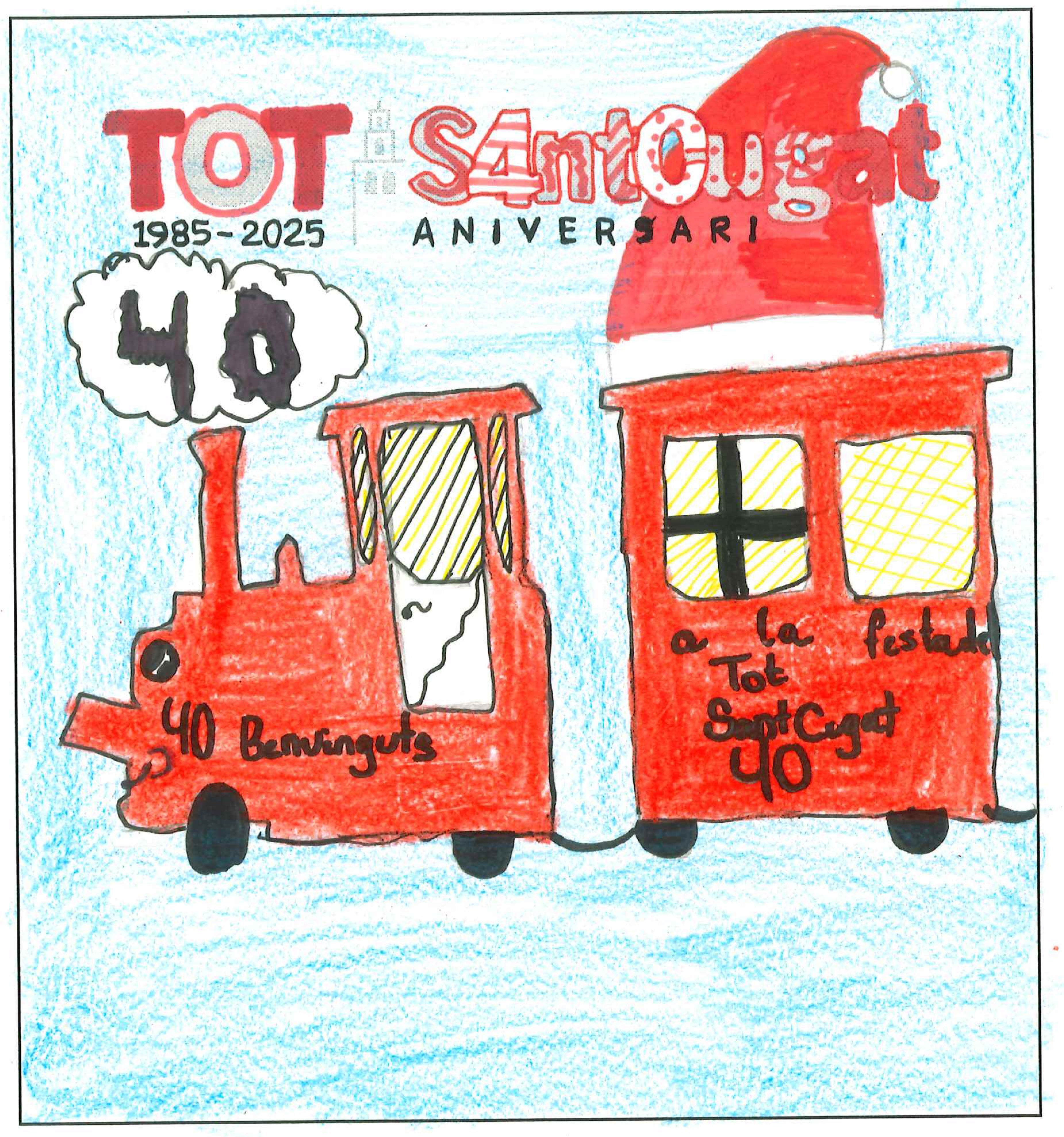 Postal de la European International School of Barcelona del concurs del TOT Sant Cugat