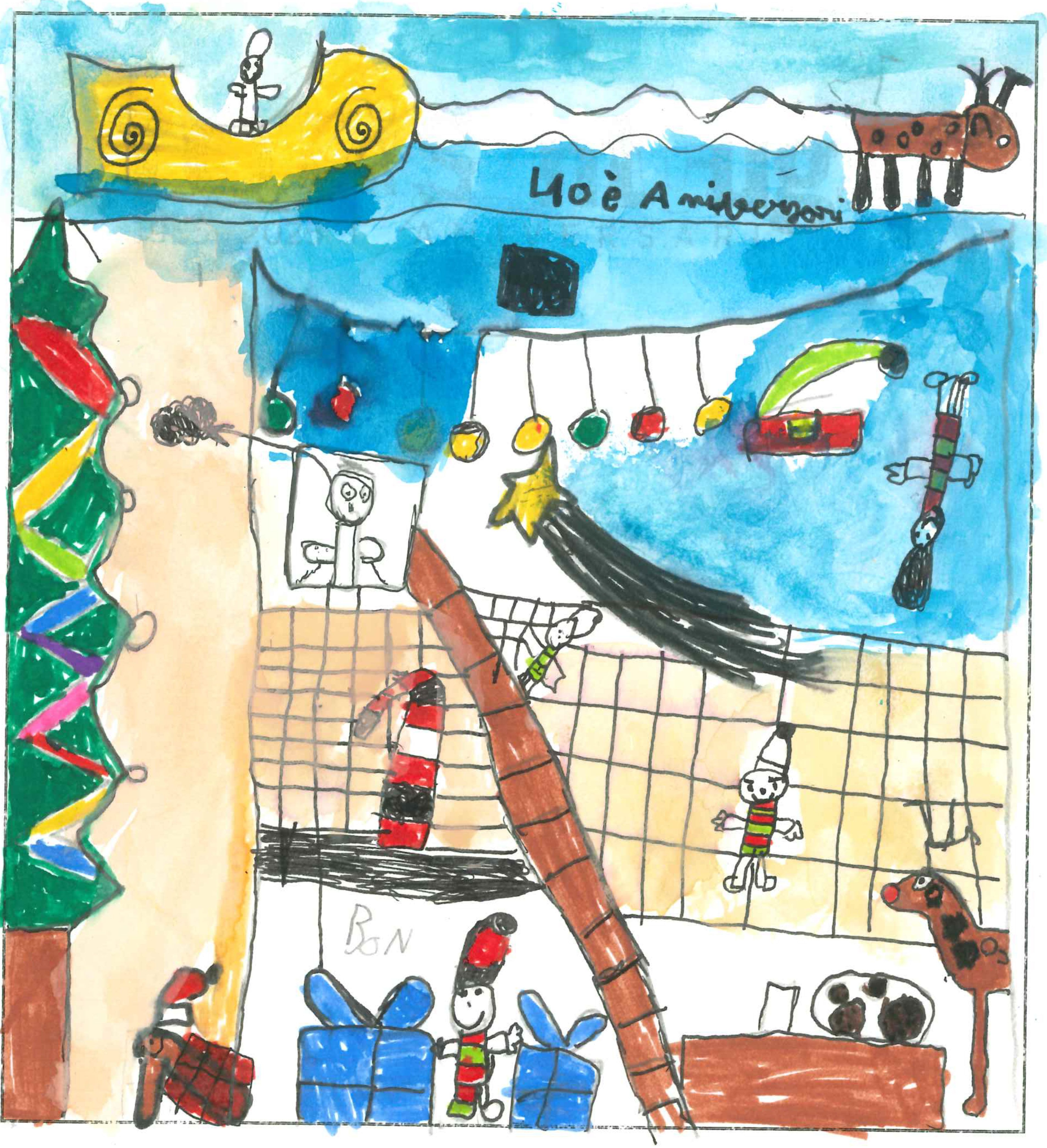 Postal de l'Institut Escola Catalunya del concurs del TOT Sant Cugat