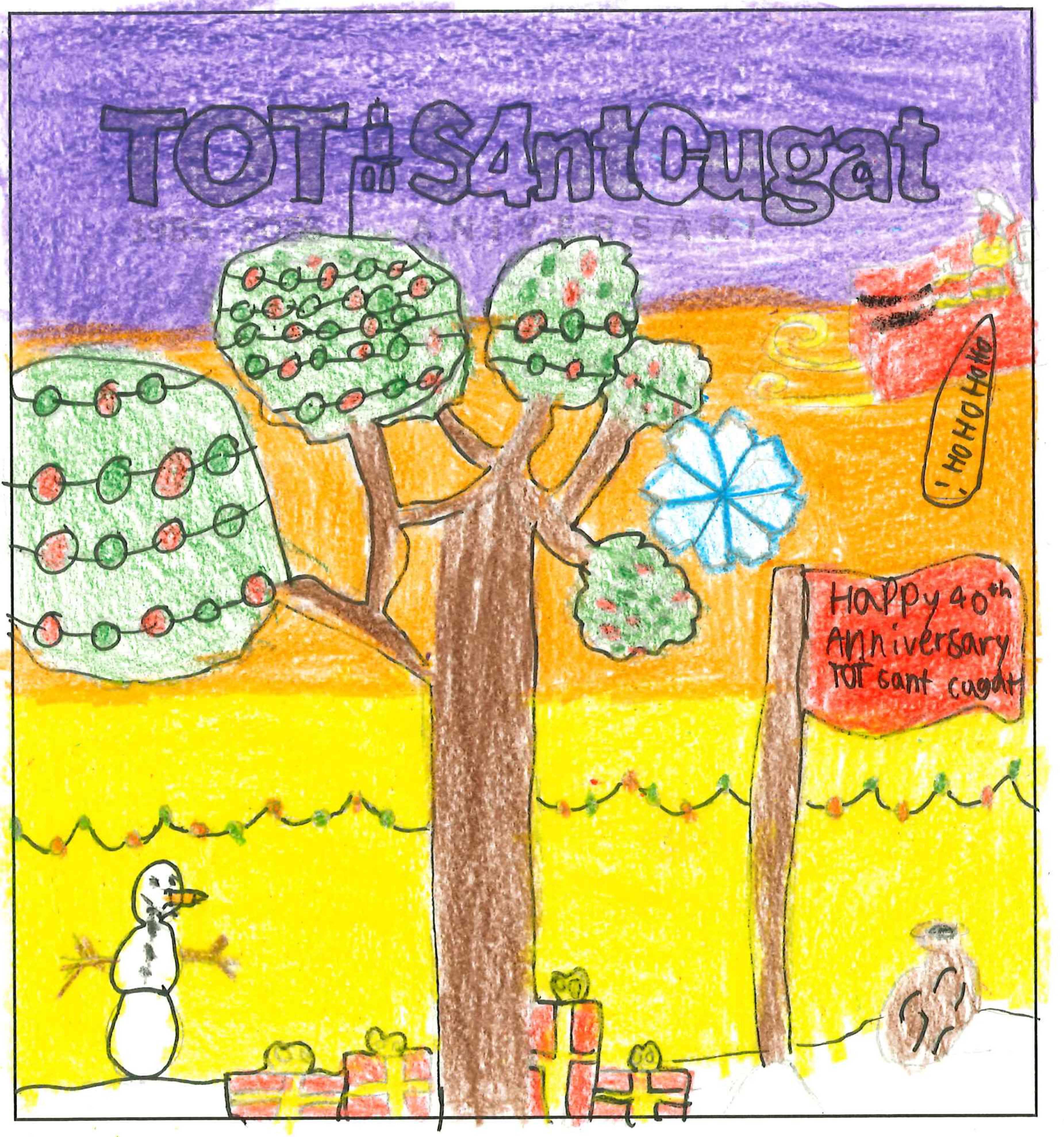 Postal de la European International School of Barcelona del concurs del TOT Sant Cugat