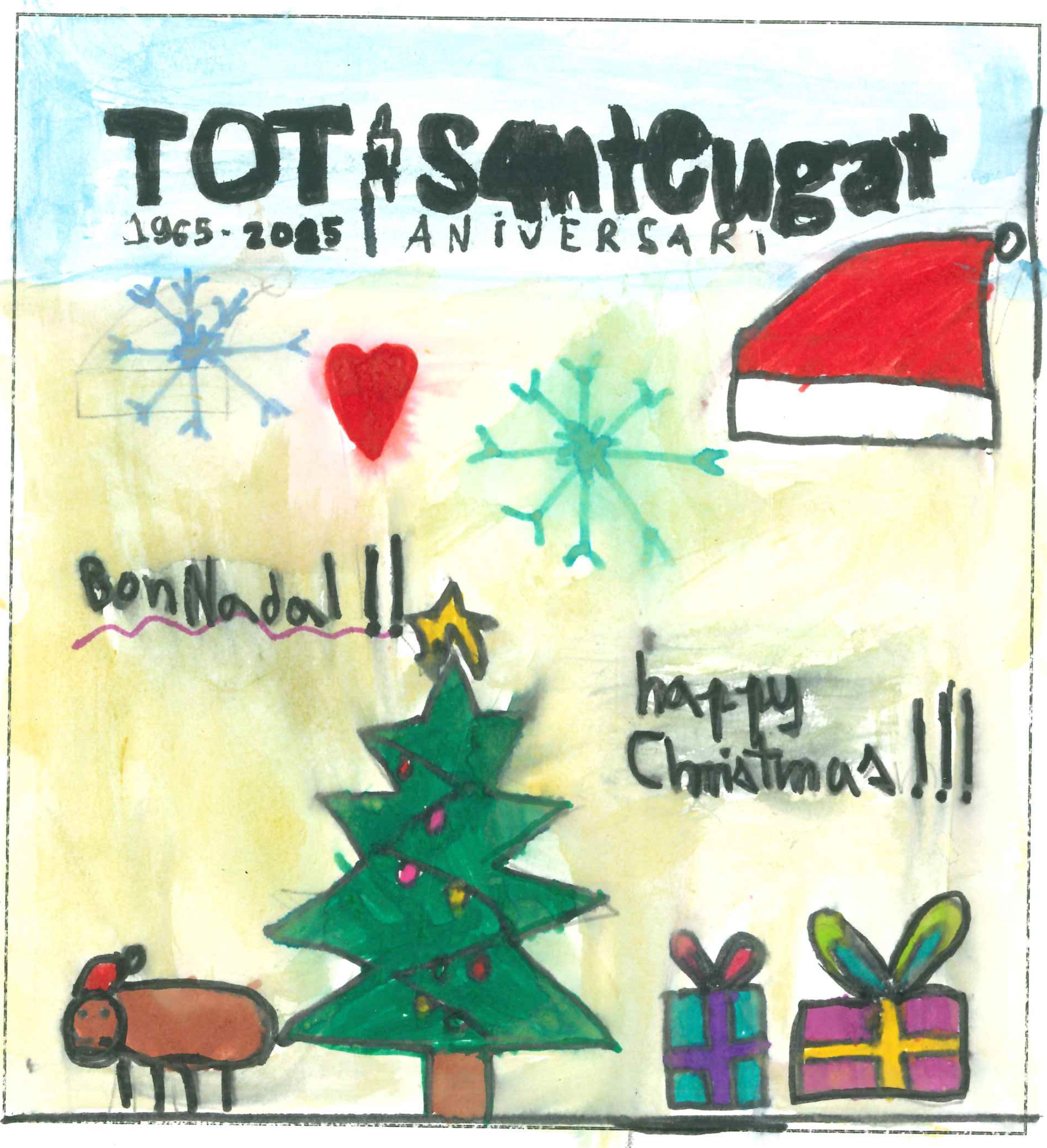 Postal de l'Institut Escola Catalunya del concurs del TOT Sant Cugat