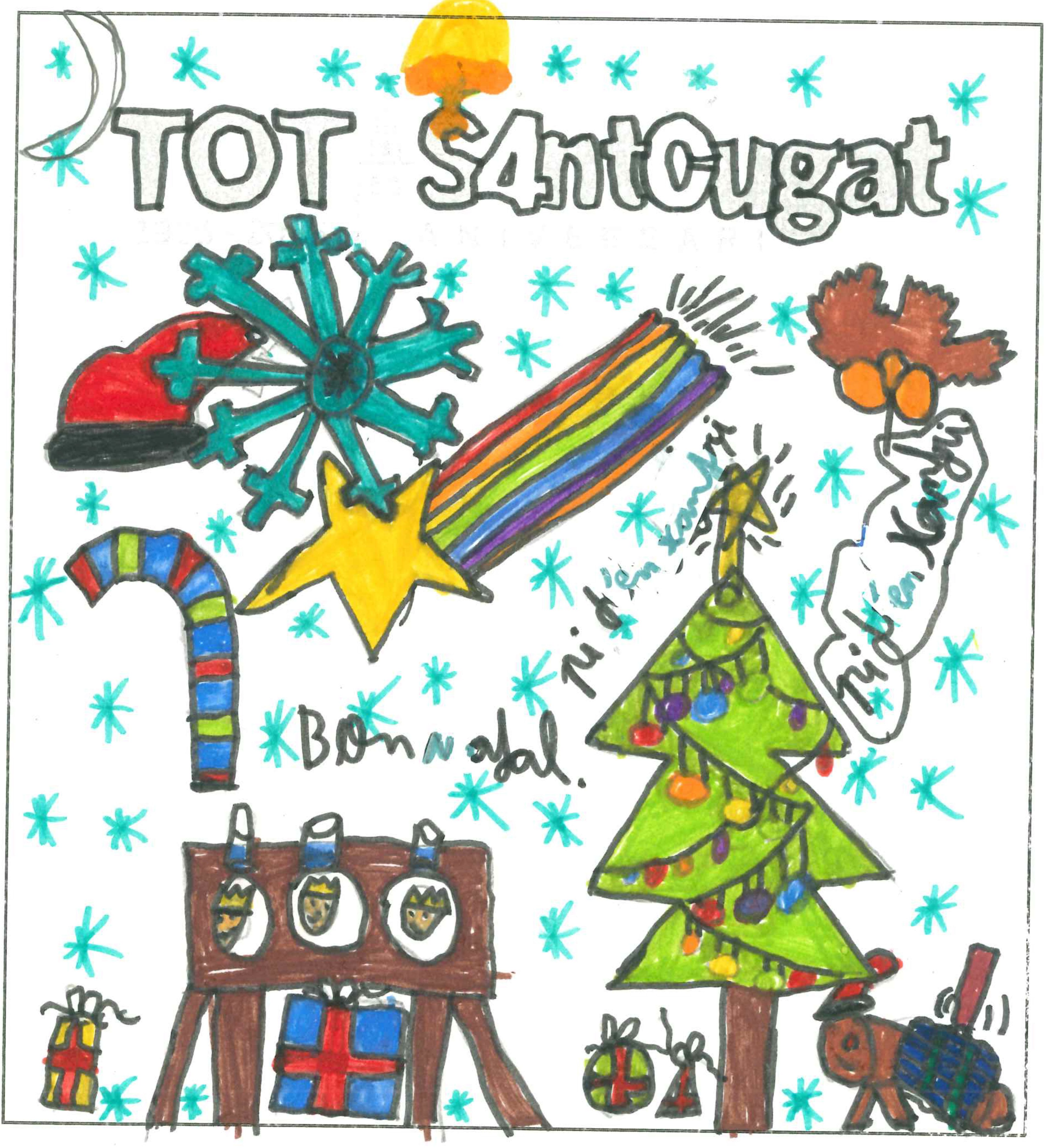 Postal de l'Institut Escola Catalunya del concurs del TOT Sant Cugat