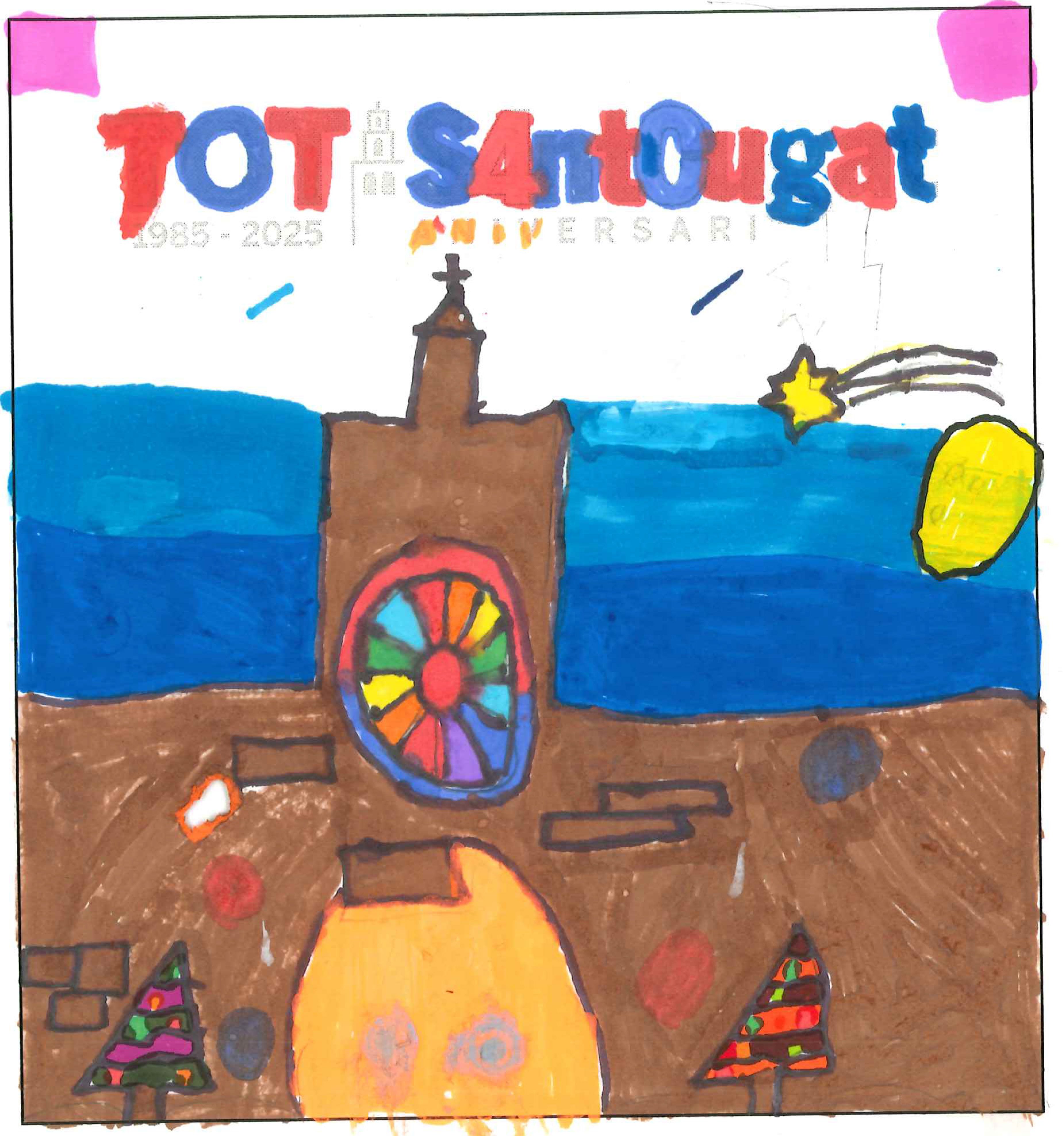 Postal de la European International School of Barcelona del concurs del TOT Sant Cugat