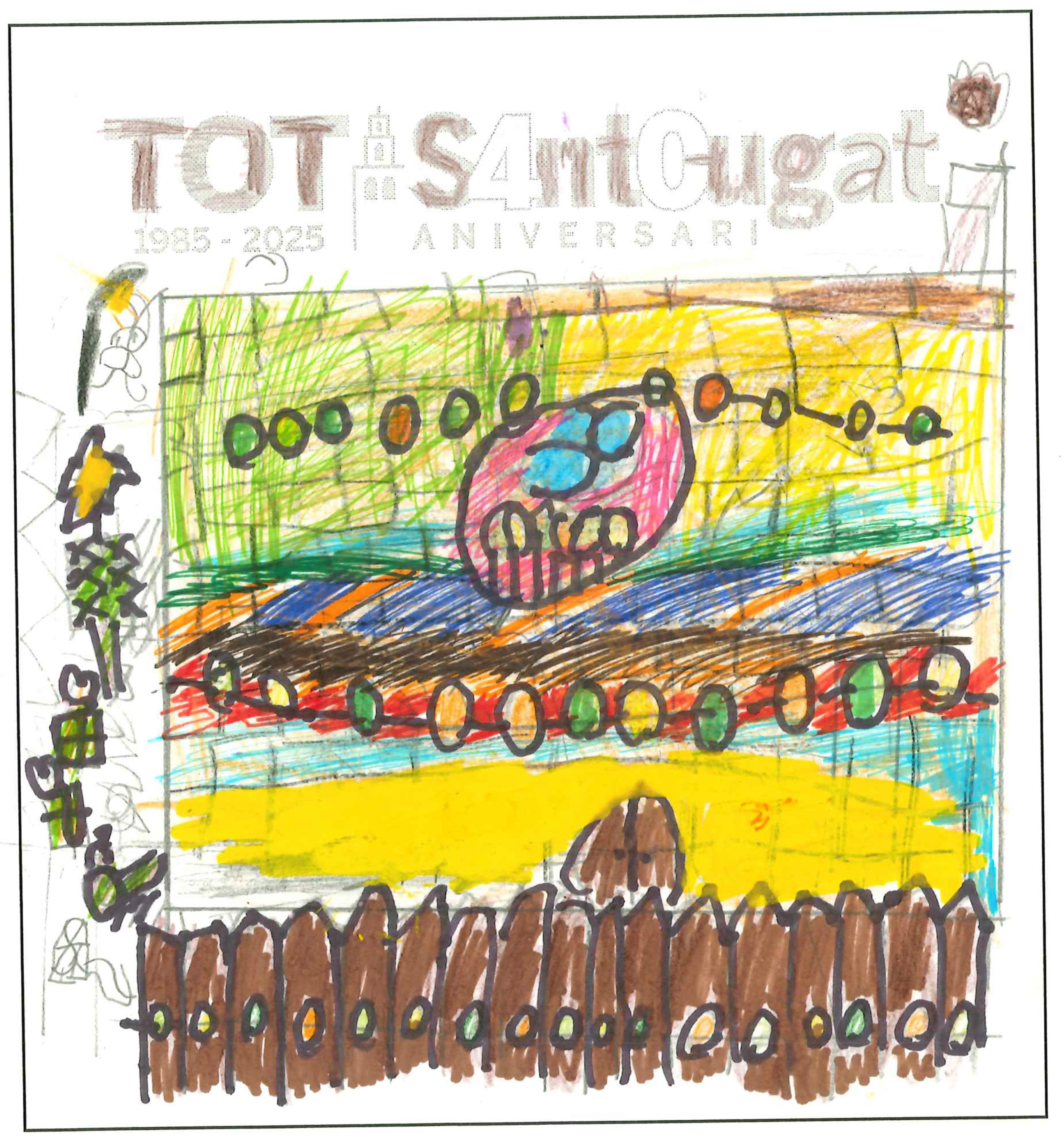 Postal de la European International School of Barcelona del concurs del TOT Sant Cugat