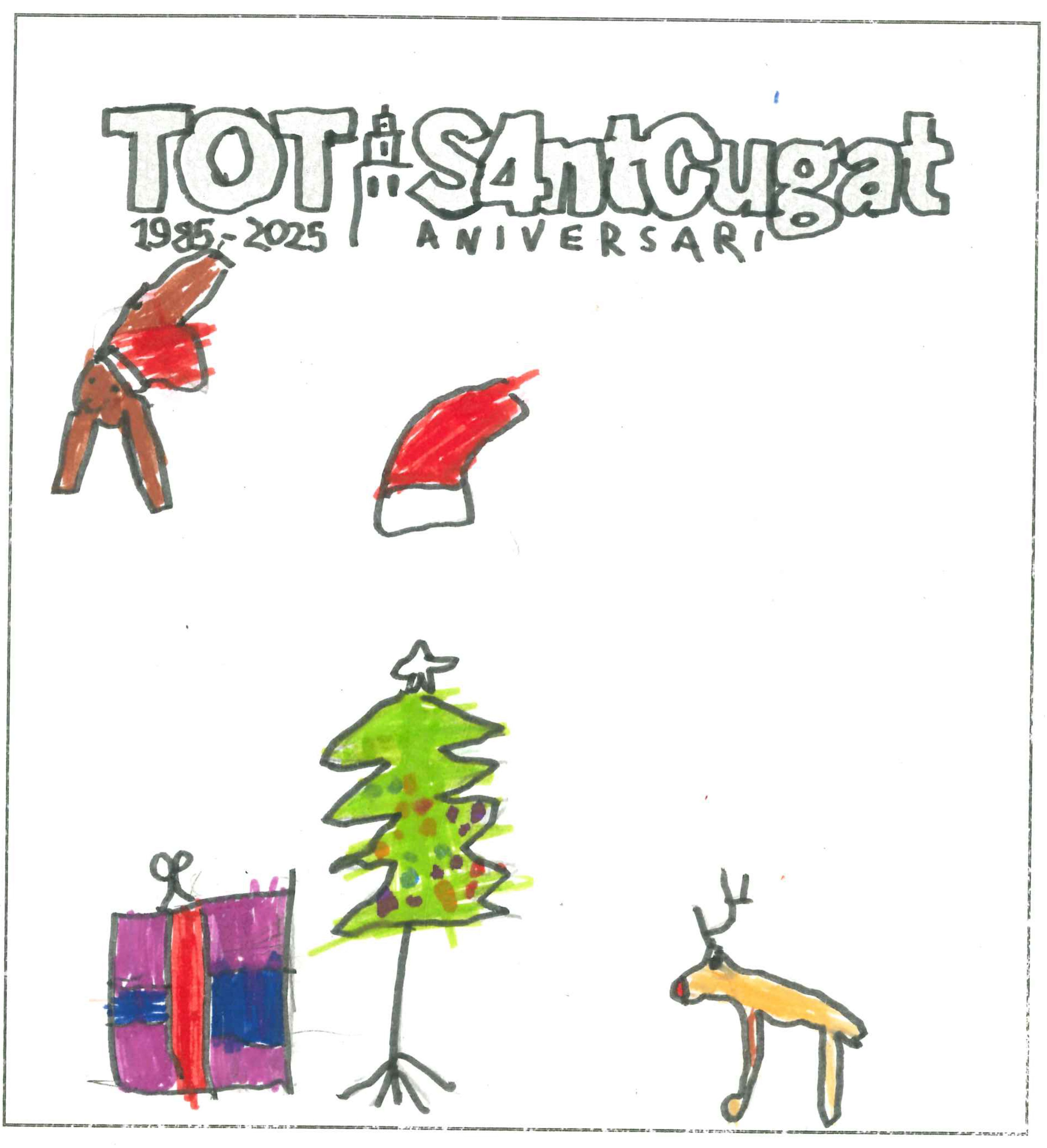 Postal de l'Institut Escola Catalunya del concurs del TOT Sant Cugat