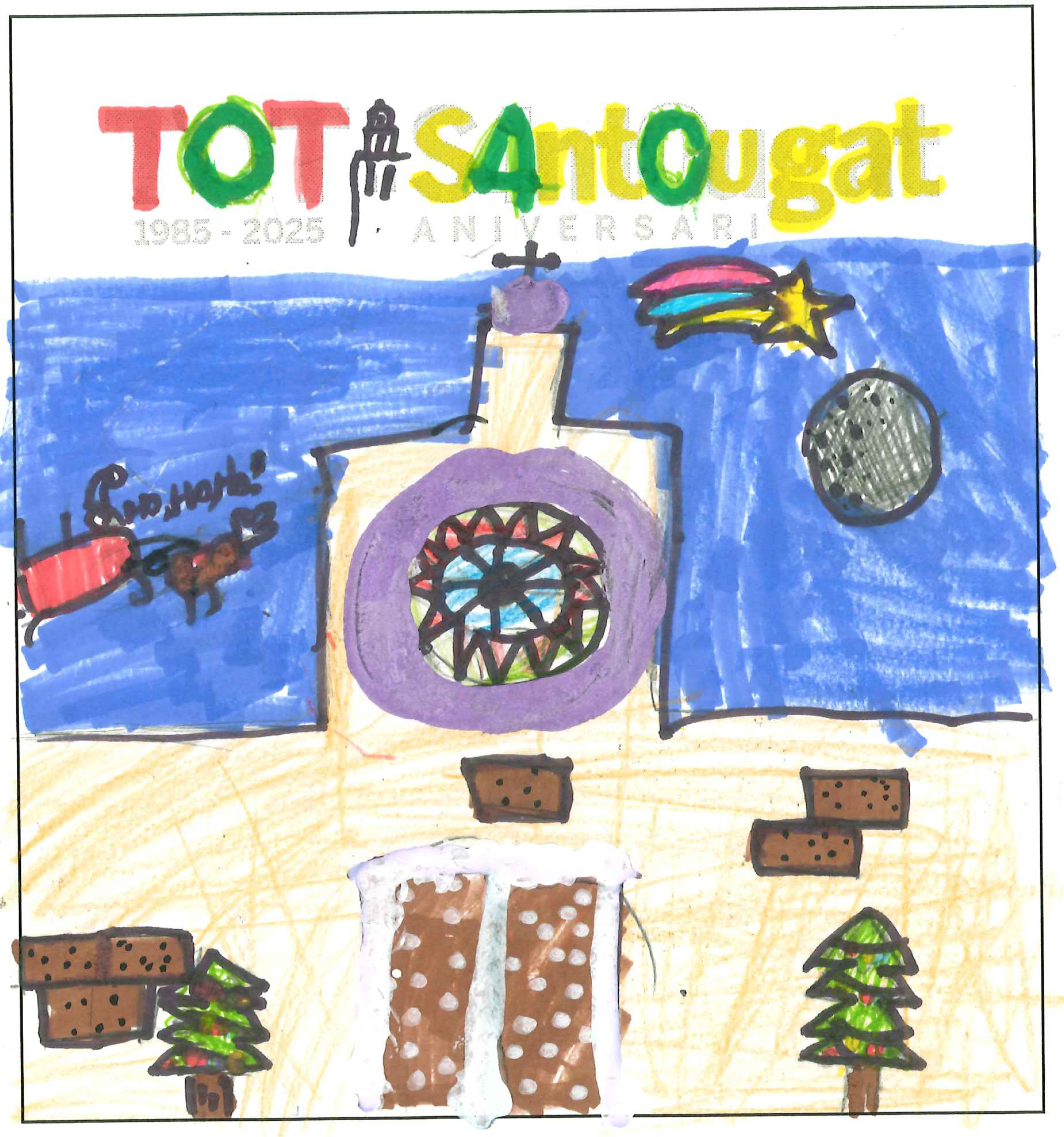 Postal de la European International School of Barcelona del concurs del TOT Sant Cugat