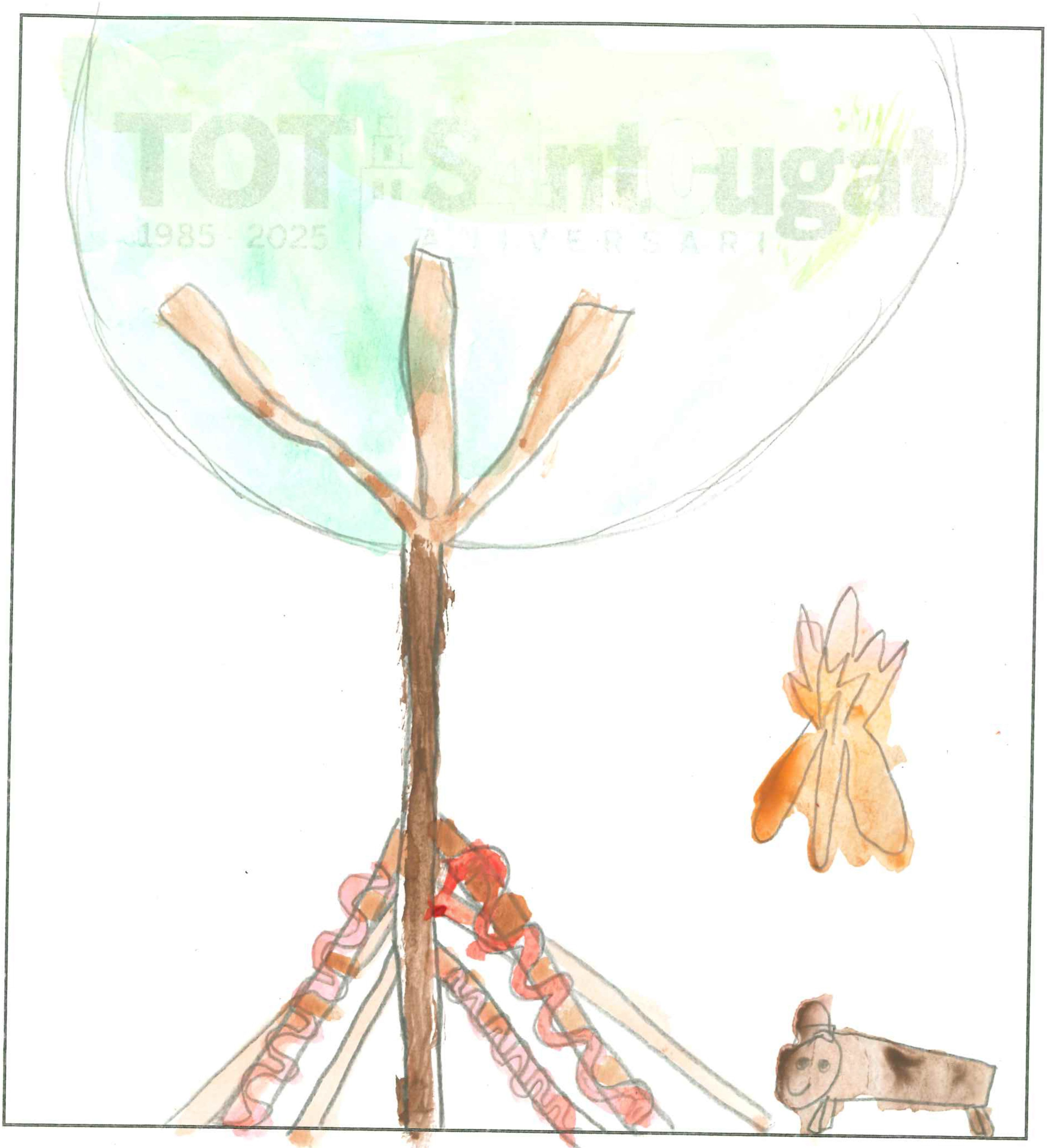 Postal de l'Institut Escola Catalunya del concurs del TOT Sant Cugat