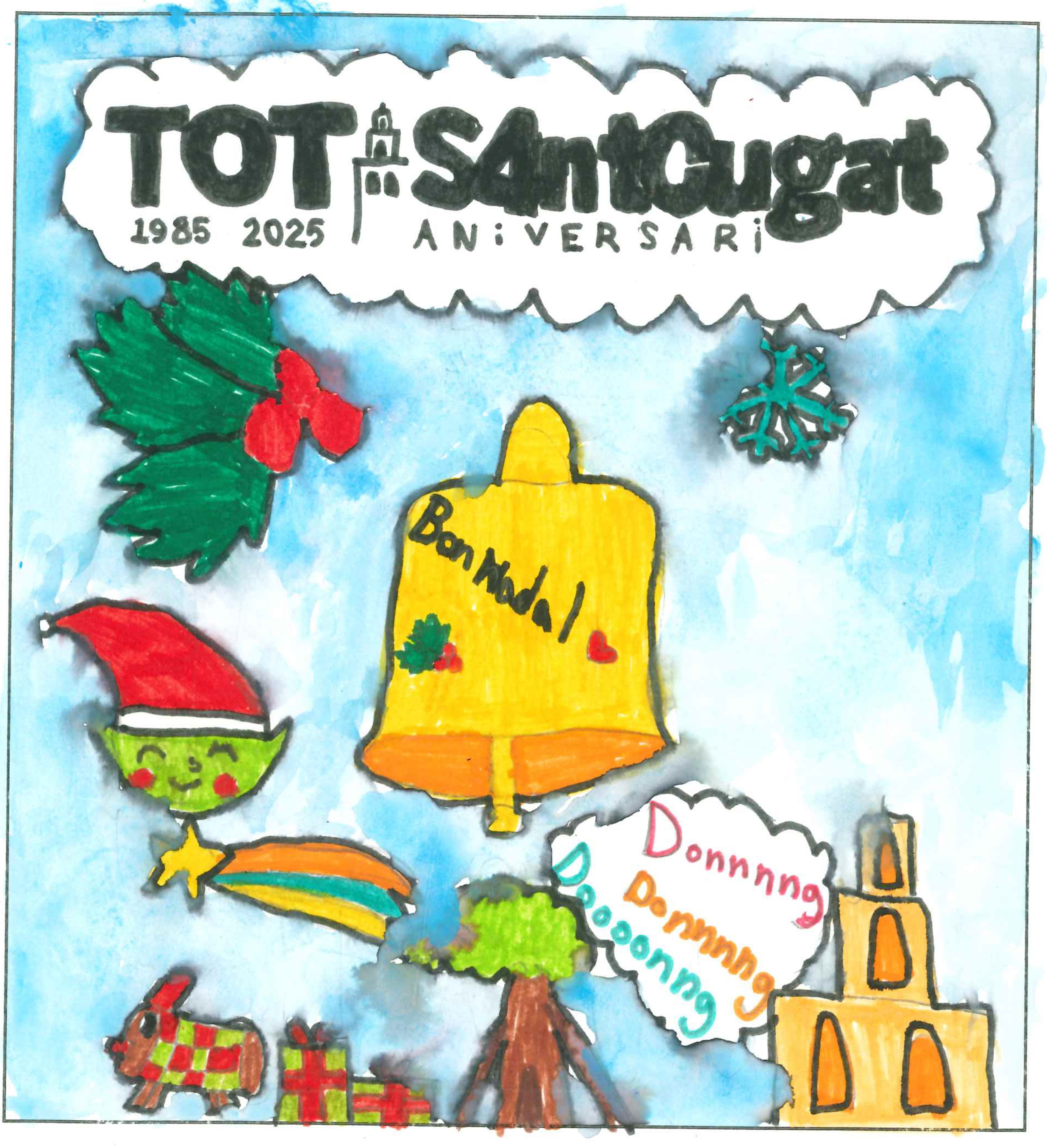 Postal de l'Institut Escola Catalunya del concurs del TOT Sant Cugat